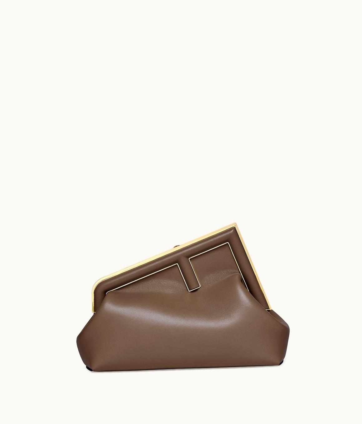 Fendi Fendi First Midi - Dark Brown Leather Bag
