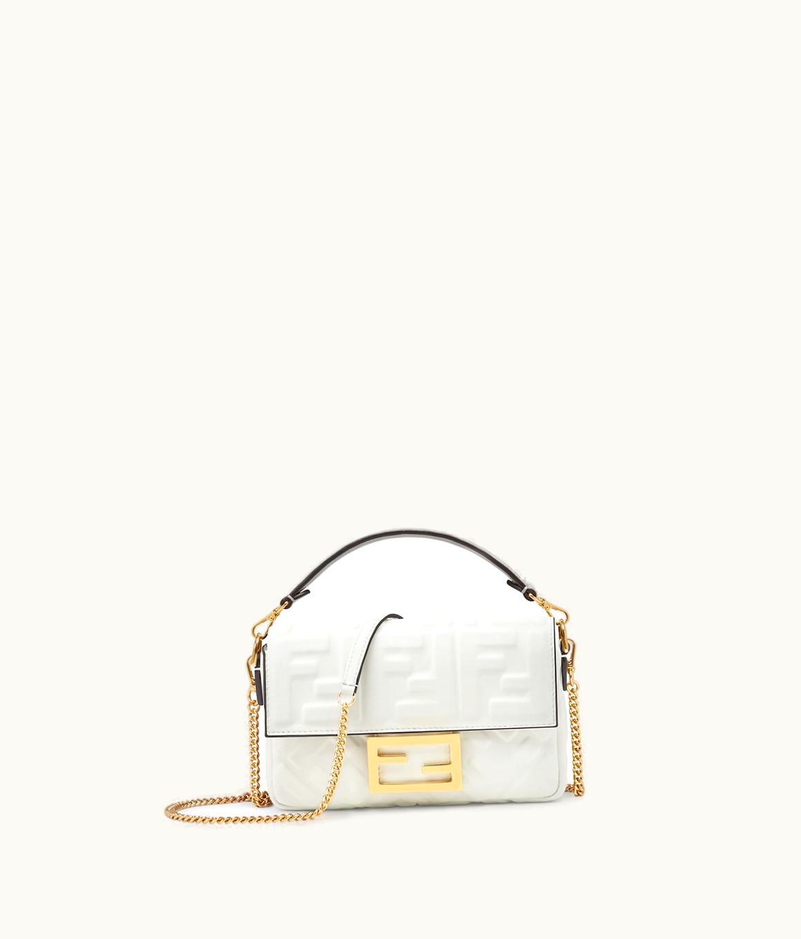 Fendi Fendi Baguette Mini - White Leather Bag
