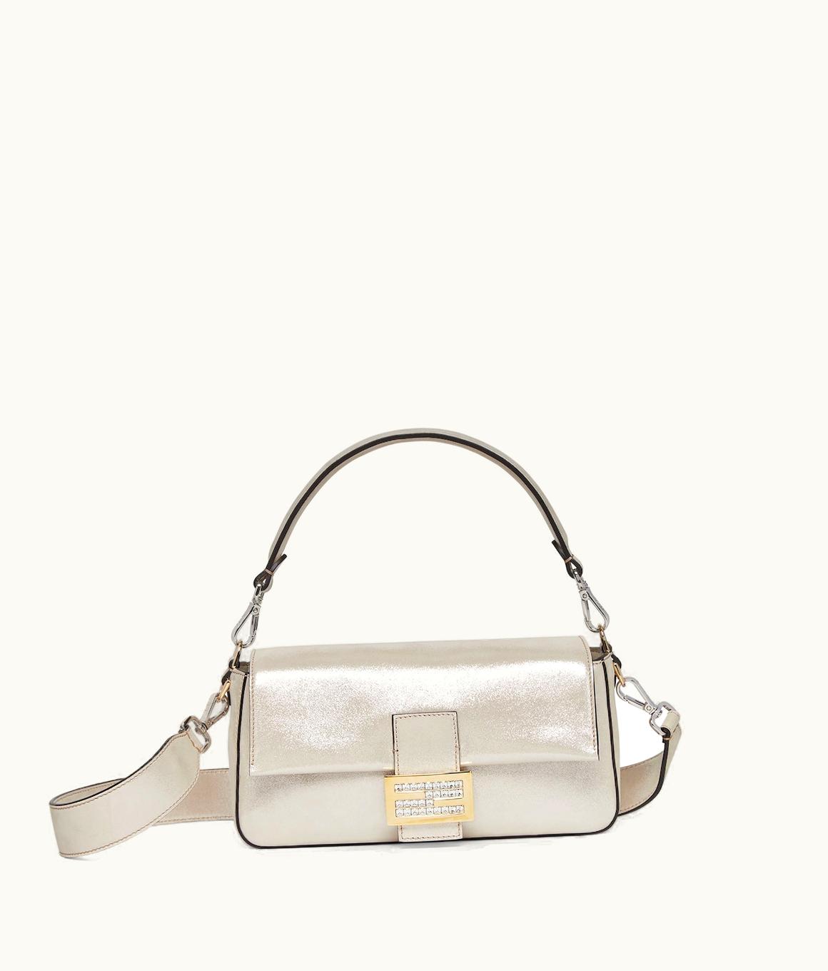 Fendi Fendi Baguette - Re-Edition Bag In Platinum-Colour Leather