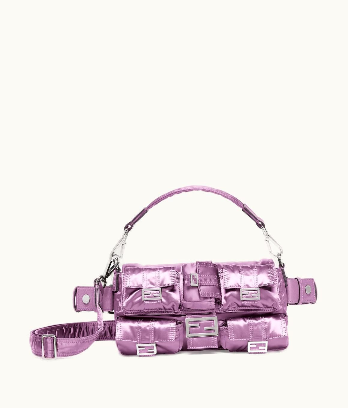 Fendi Fendi Multipocket Baguette - Purple Nylon Bag