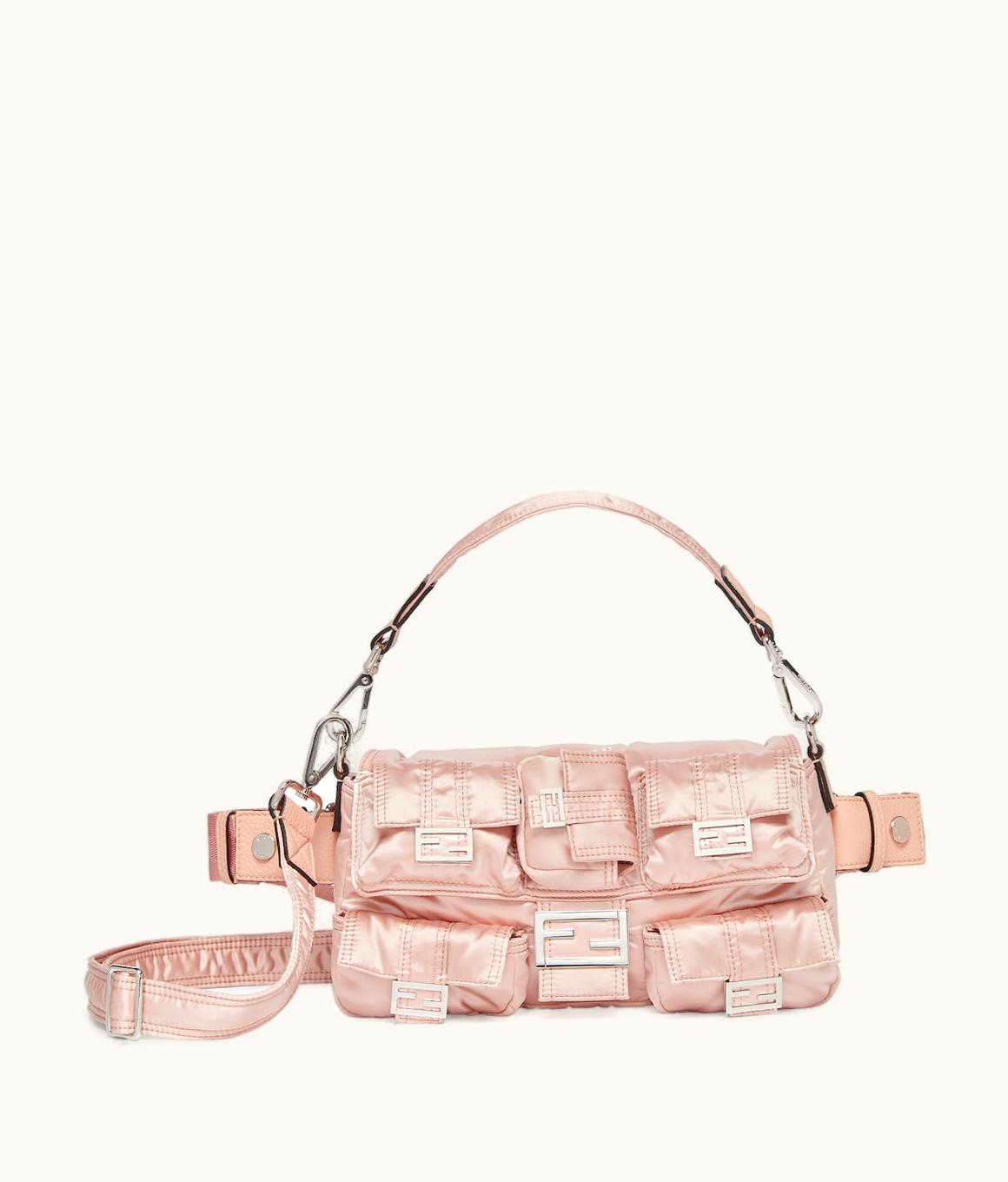 Fendi Fendi Multipocket Baguette - Pink Nylon Bag