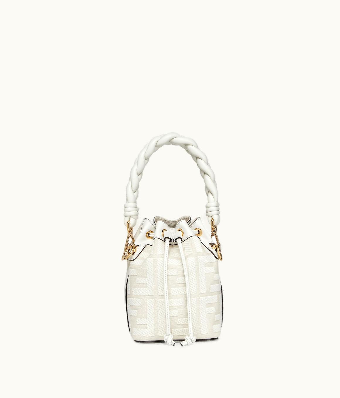 Fendi Fendi Mon Tresor - White FF Canvas Mini-Bag