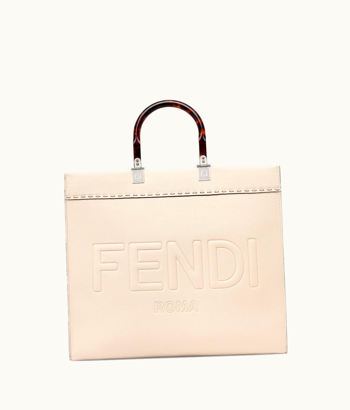 Fendi Fendi Sunshine Medium - Pale Pink Full Grain Leather Shopper