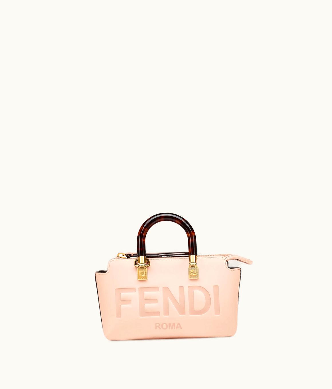 Fendi Fendi By The Way Mini - Small Boston Bag In Light Pink Leather