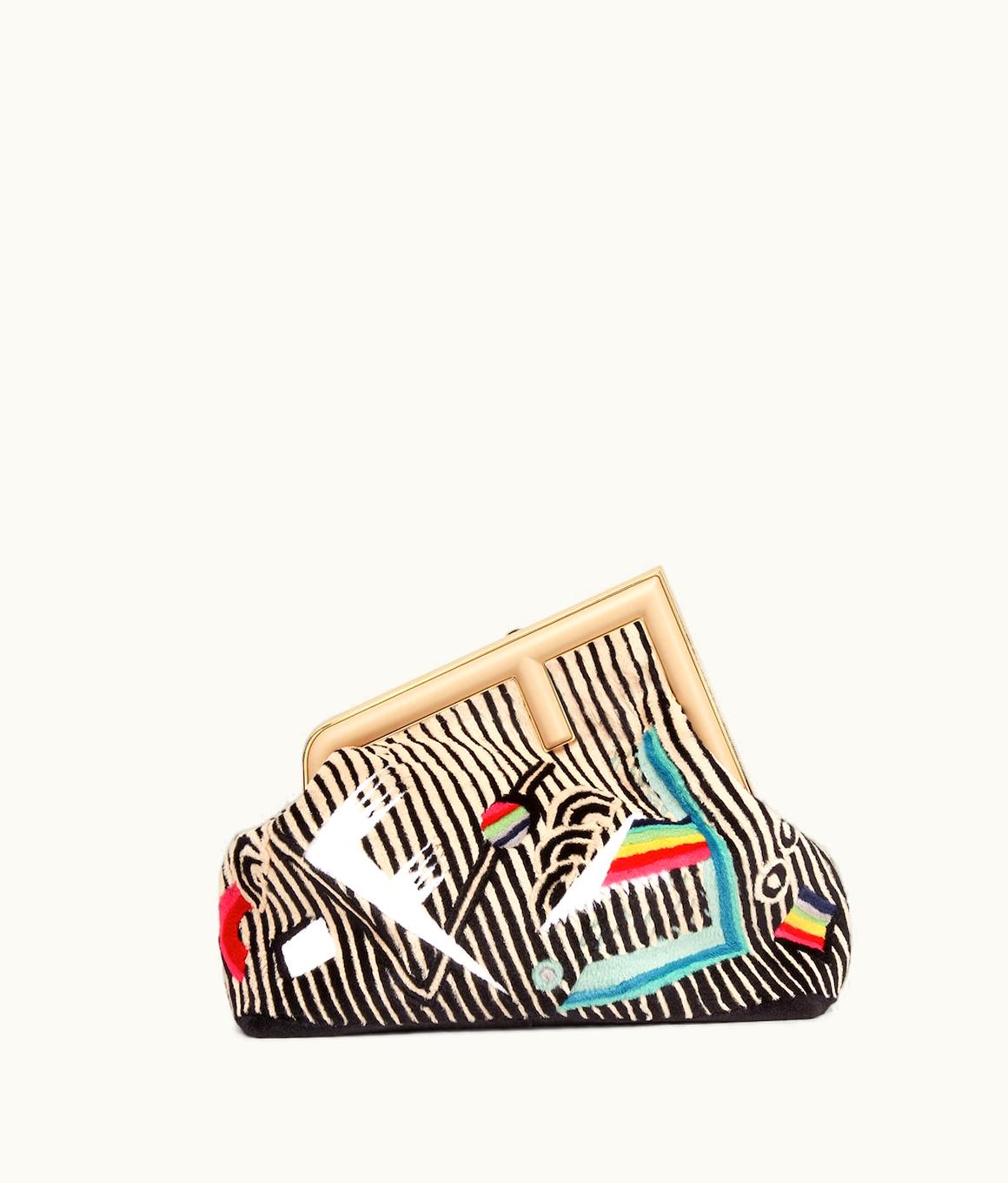 Fendi Fendi First Medium - Multicolour Inlaid Mink Bag