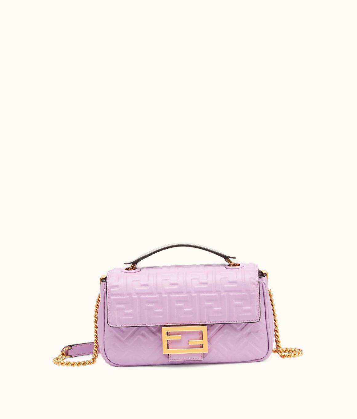 Fendi Fendi Baguette Chain Midi - Lilac Nappa Leather Bag