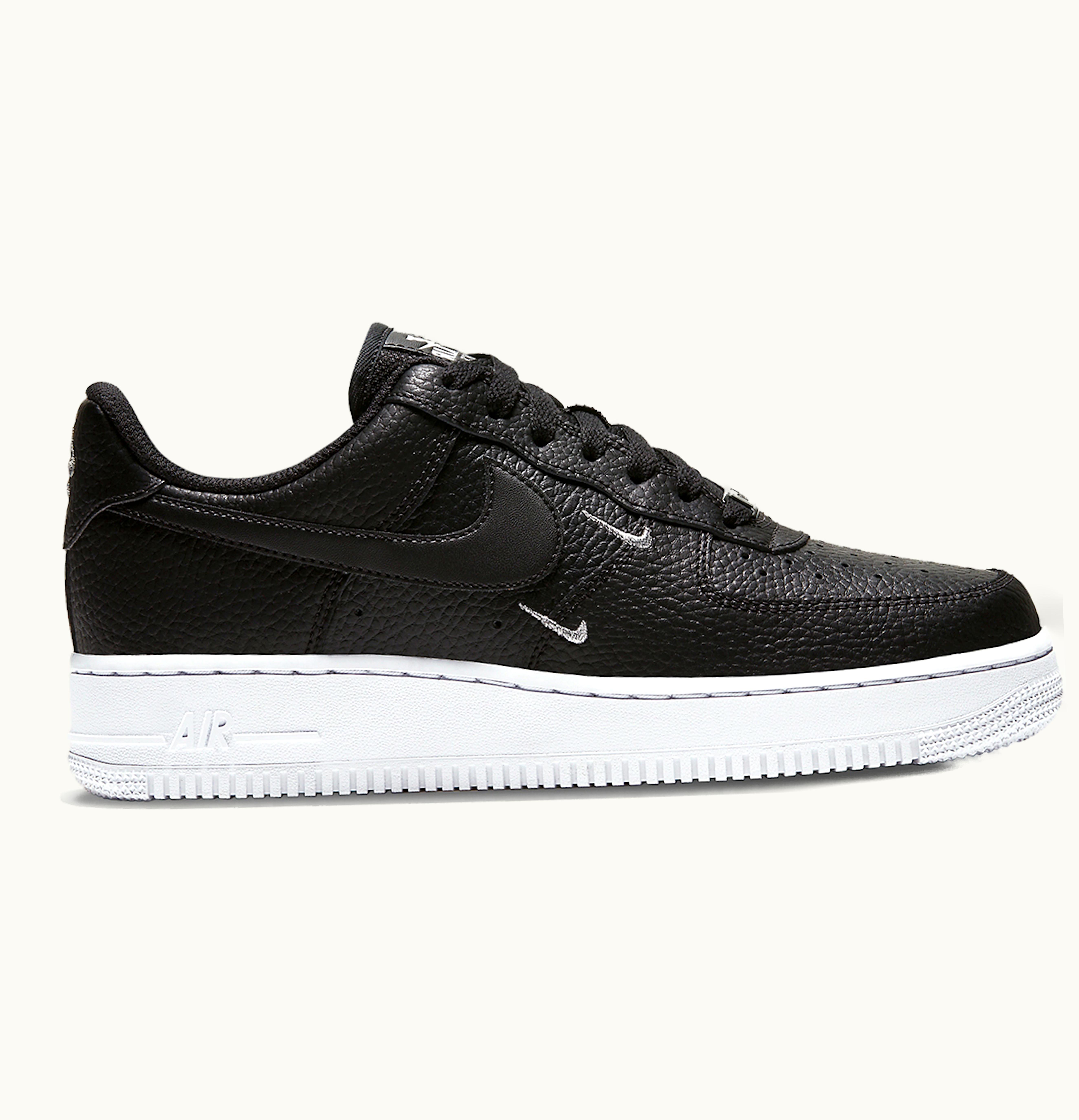 Nike Nike Air Force 1 Low 07 Essential Black White Silver Mini Swoosh W