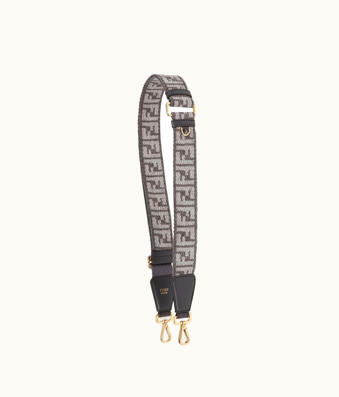Fendi Fendi Strap You - Dark Grey FF Jacquard Webbing Shoulder Strap