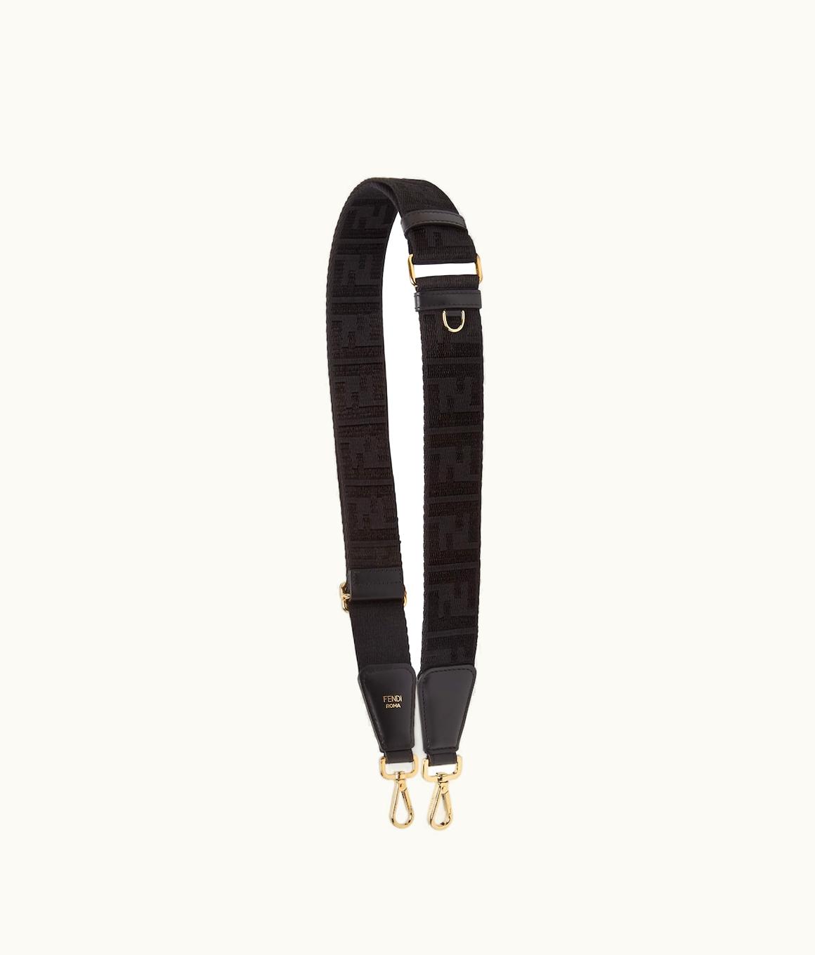 Fendi Fendi Strap You - Black FF Jacquard Webbing Shoulder Strap