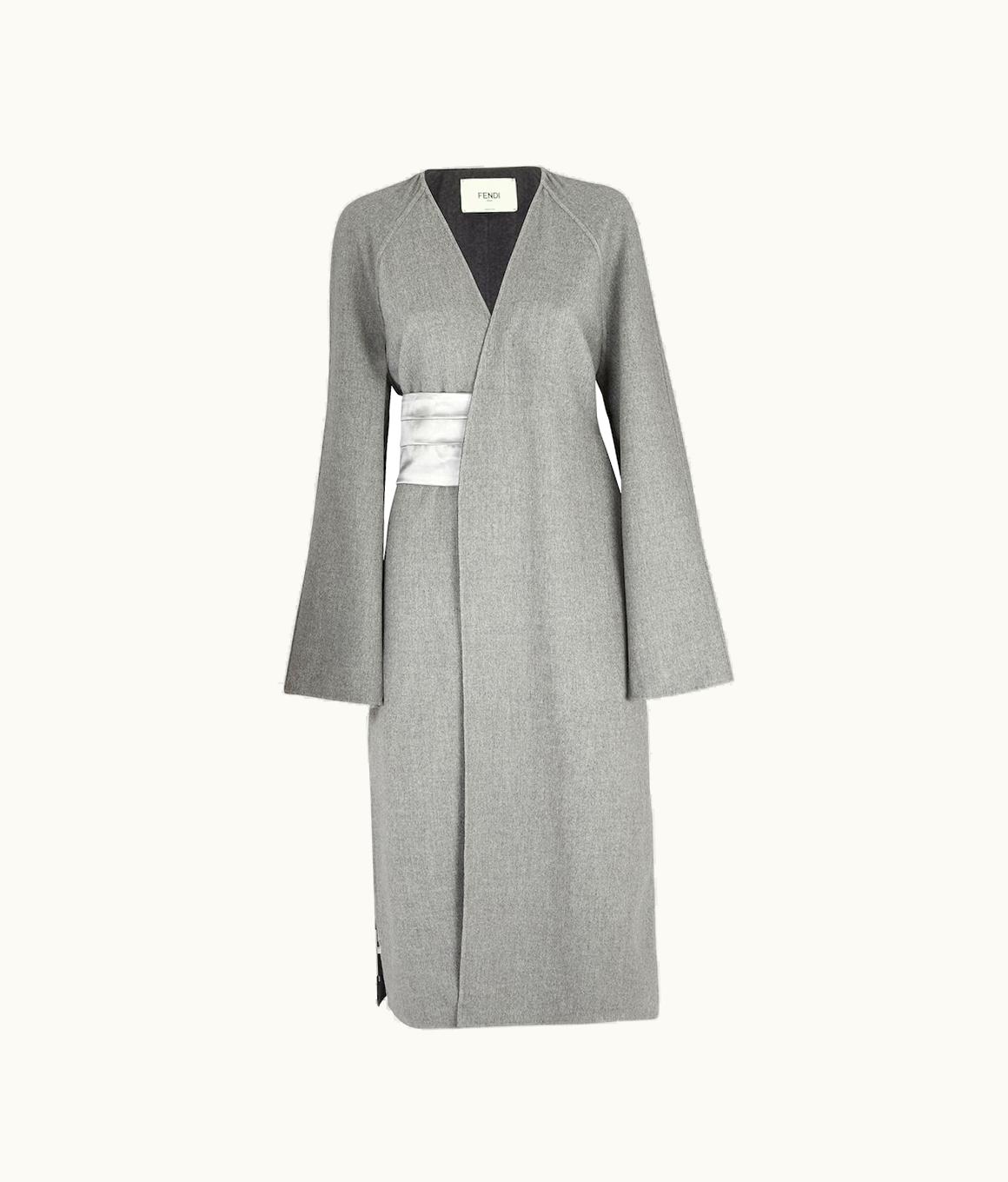 Fendi Fendi Overcoat - Grey Double-Sided Cashmere Overcoat UZ0122610