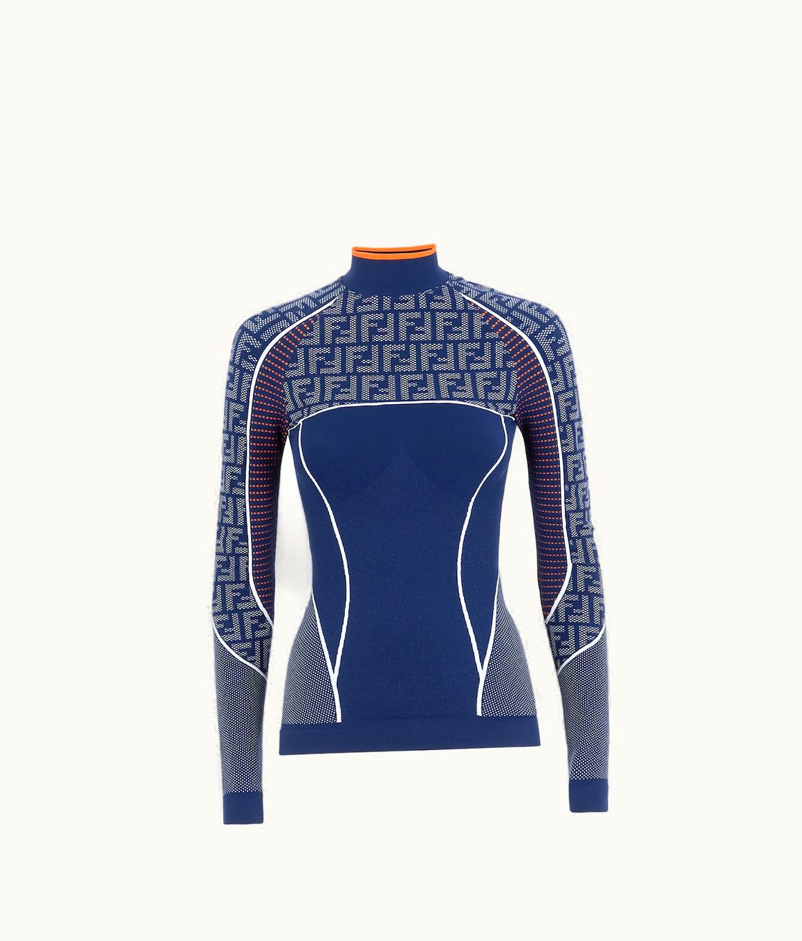 Fendi Fendi Jumper - Blue FF Tech Fabric Jumper