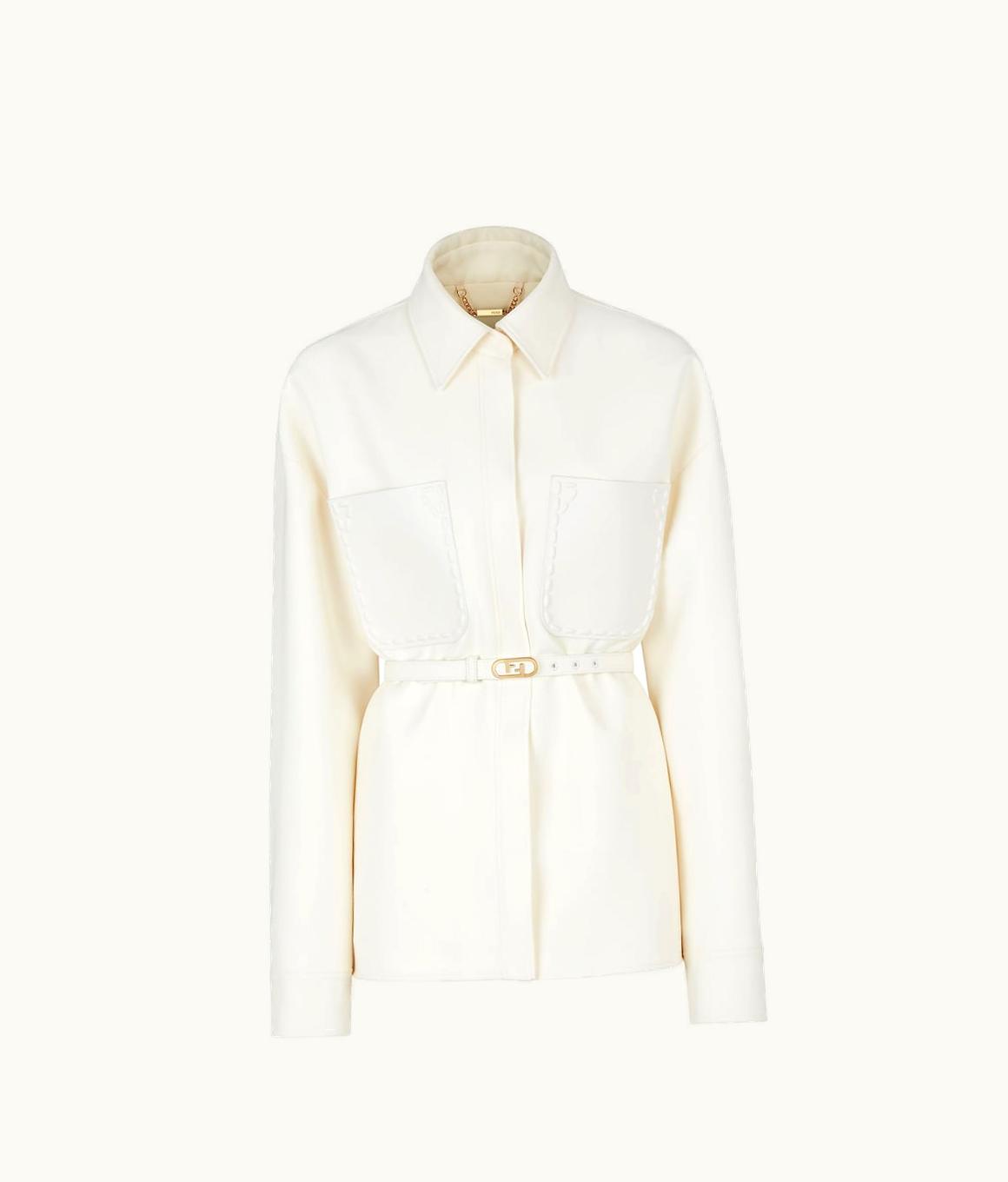 Fendi Fendi Jacket - White Wool And Silk Go-To Jacket