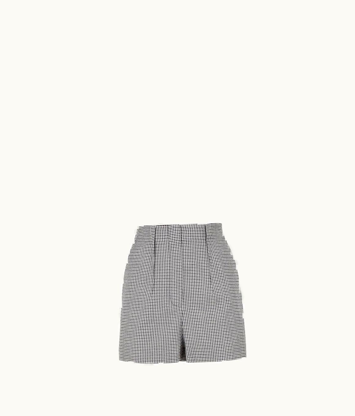 Fendi Fendi Shorts - Grey Houndstooth Wool Shorts
