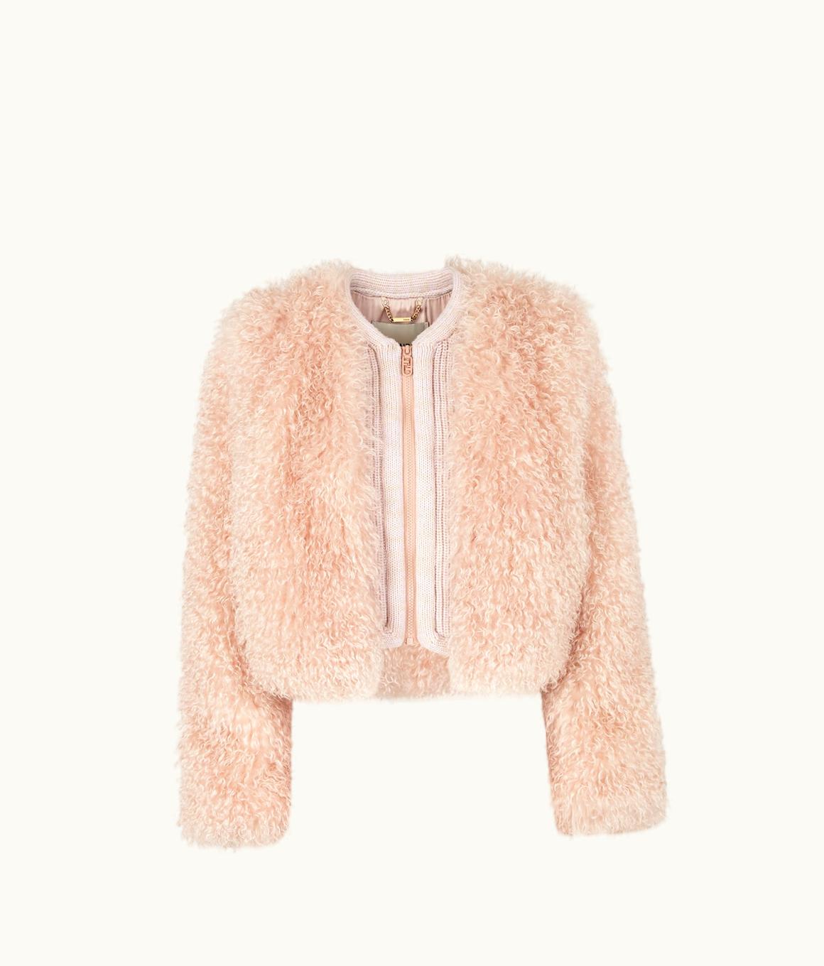Fendi Fendi Bomber Jacket - Pale Pink Mohair Jacket
