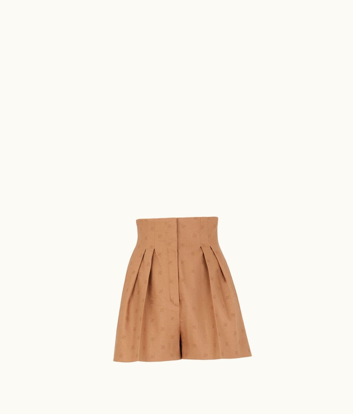 Fendi Fendi Trousers - Camel-Coloured Wool Shorts