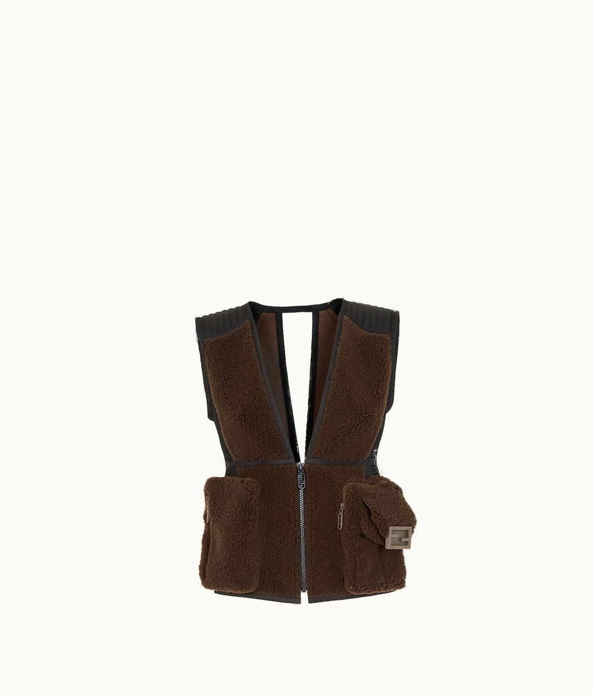 Fendi Fendi Gilet - Brown Shearling Gilet