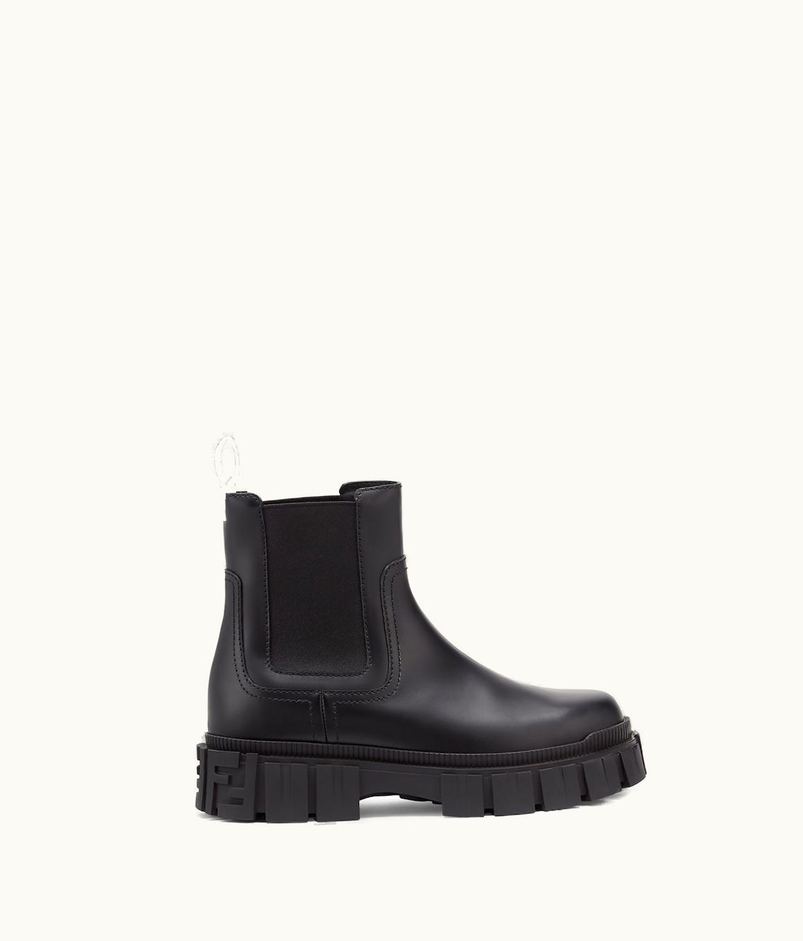Fendi Fendi Force - Black Leather Chelsea Boots
