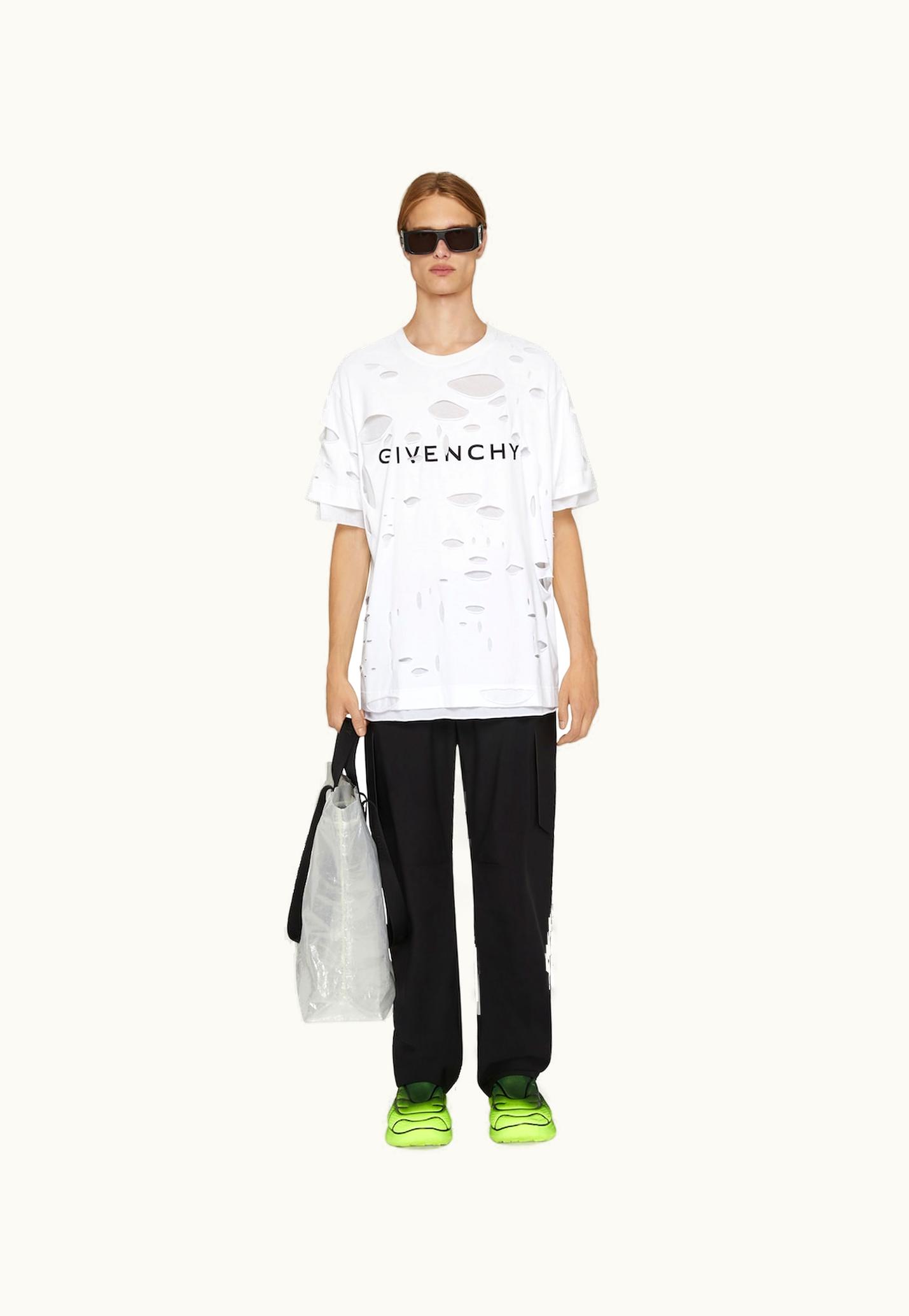 Givenchy Givenchy Archetype Oversized T-Shirt With Destroyed Effect UZ0126064