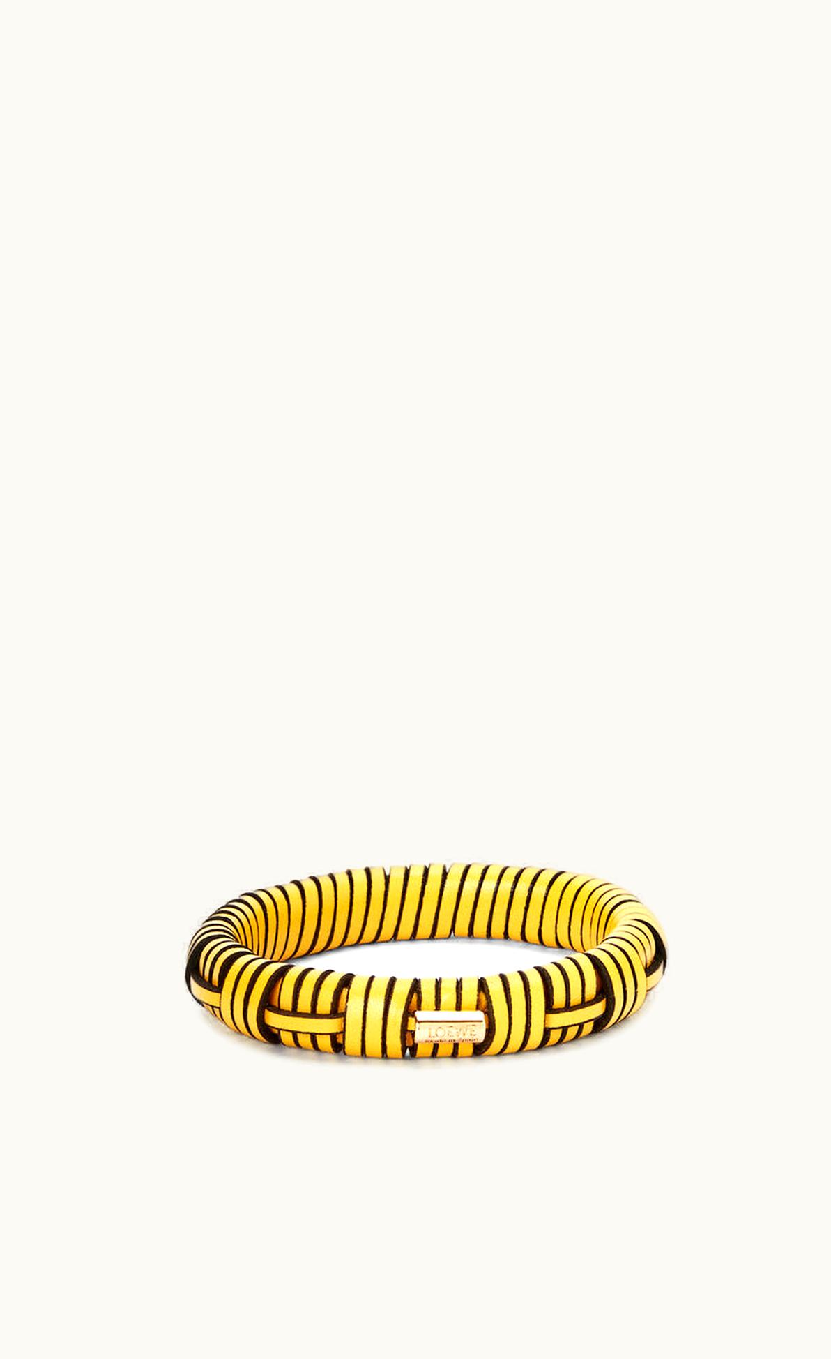 Loewe Loewe Woven Bangle In Brass And Classic Calfskin UZ0126530