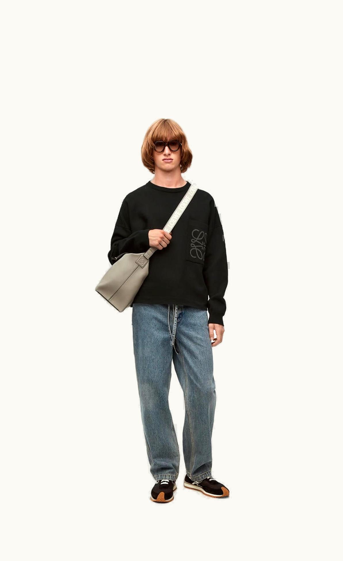 Loewe Loewe Anagram Pocket Sweater In Cotton And Viscose UZ0126567