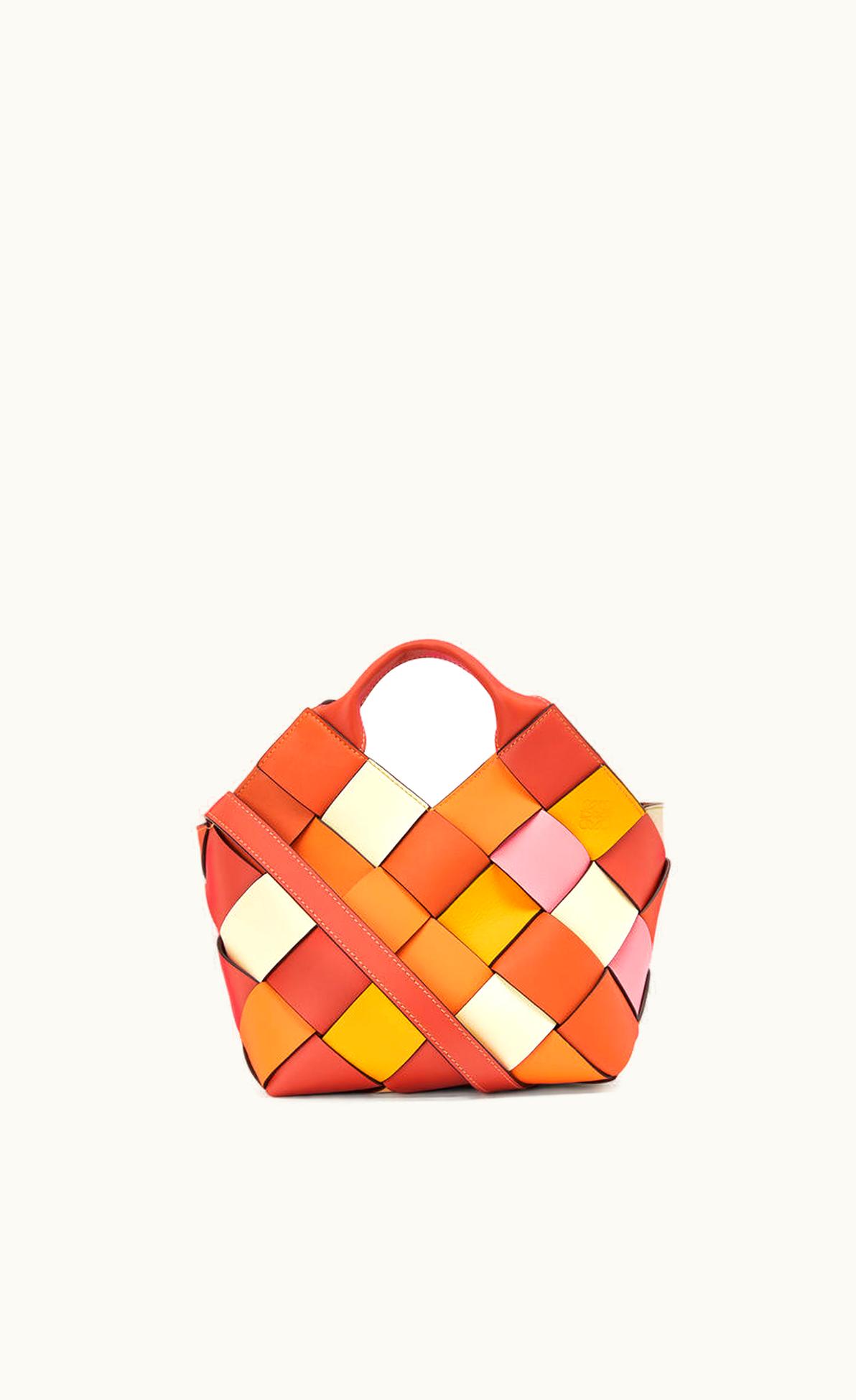 Loewe Loewe Small Surplus Leather Woven Basket Bag In Calfskin UZ0126596