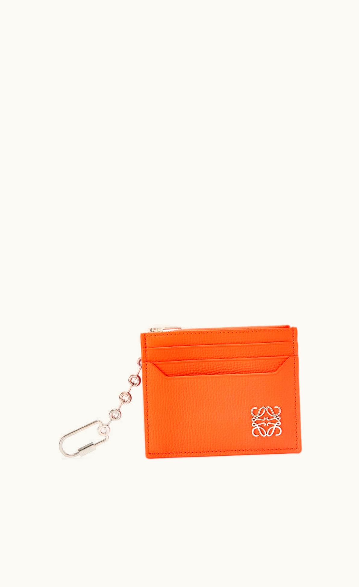 Loewe Loewe Anagram Square Cardholder In Pebble Grain Calfskin With Chain UZ0126665