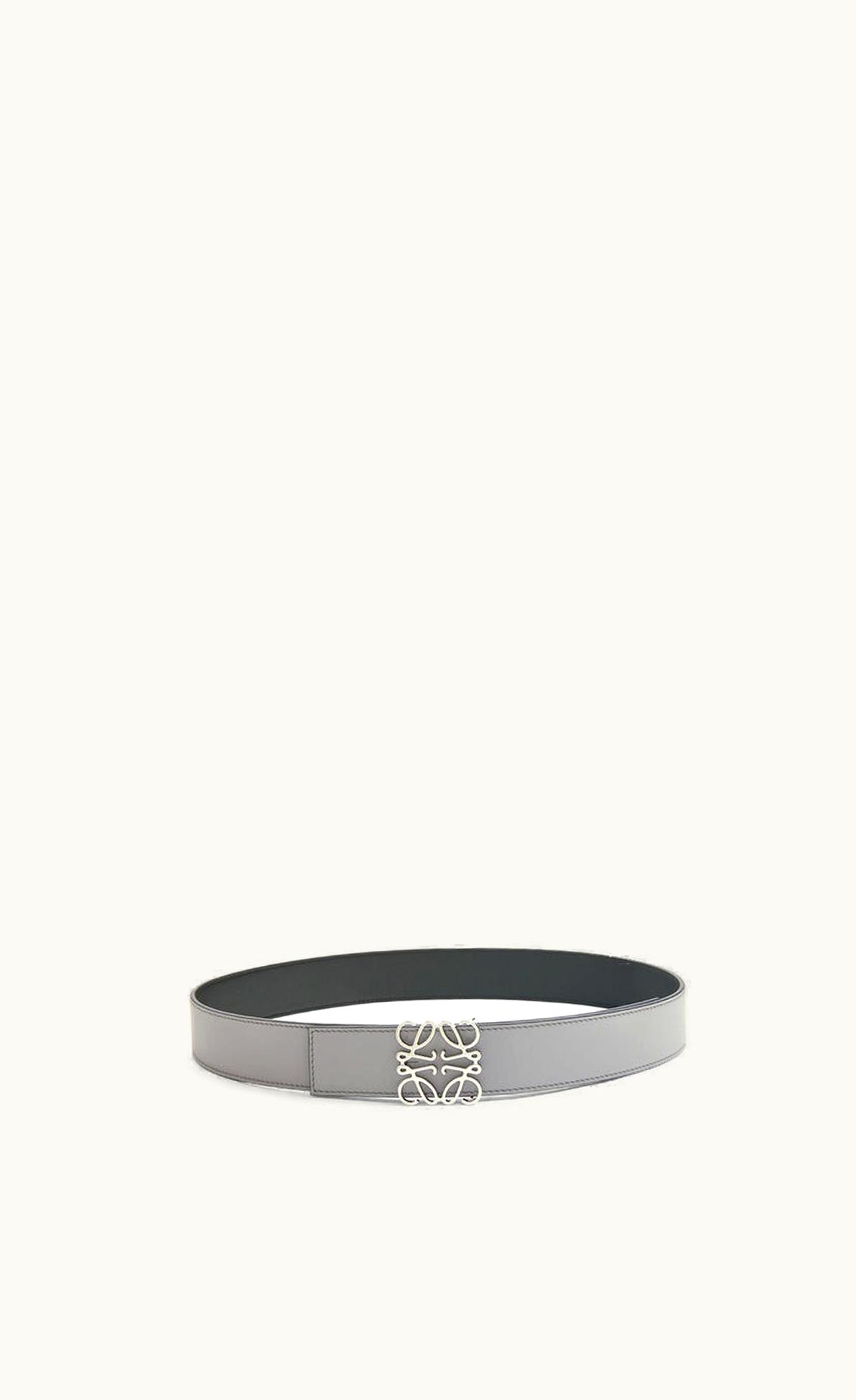 Loewe Loewe Reversible Anagram Belt In Smooth Calfskin And Brass UZ0126699