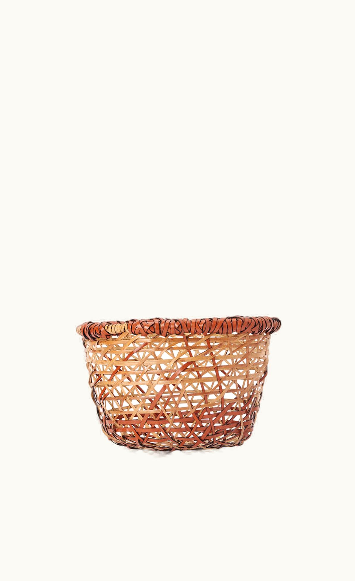 Loewe Loewe Amazonian Fruit Storage Basket In Bamboo And Leather UZ0126708