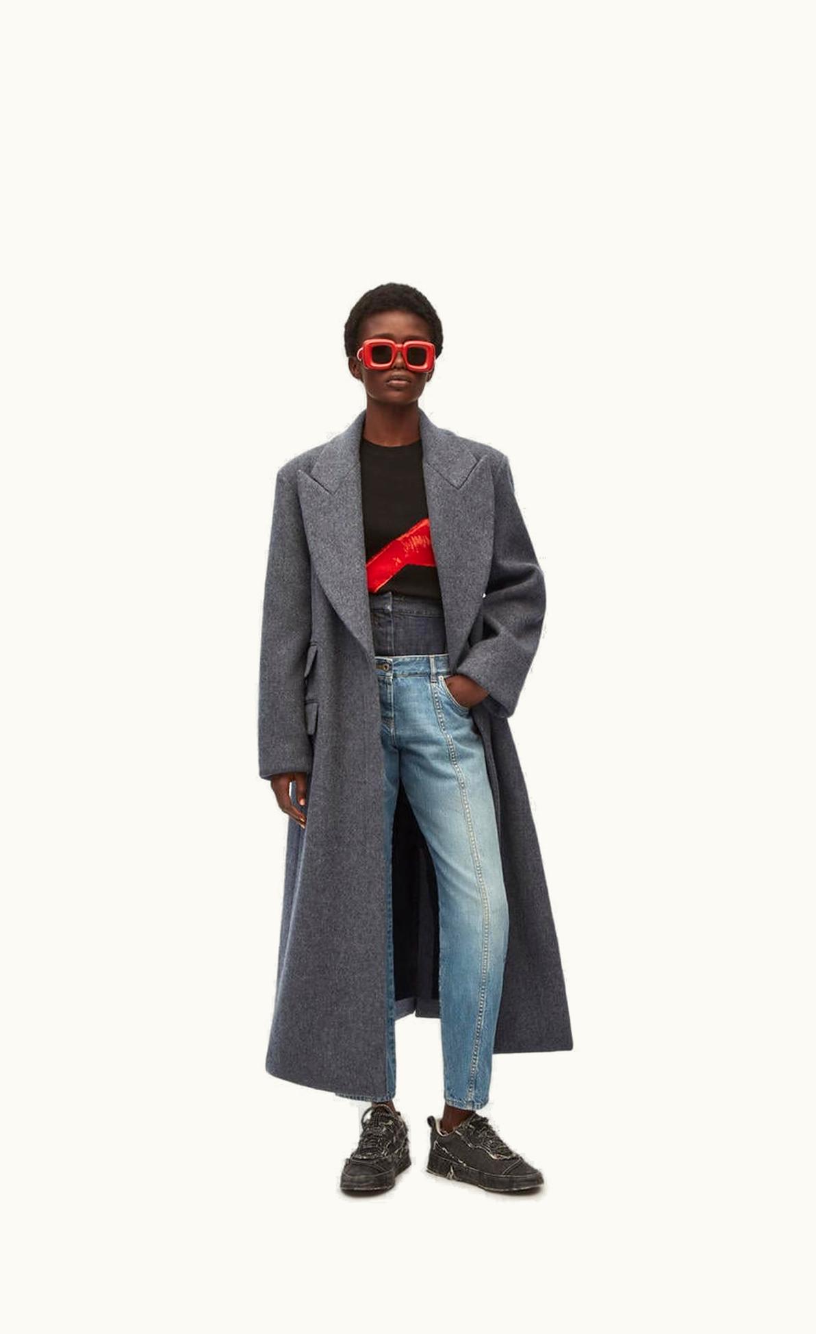 Loewe Loewe Single Breasted Coat In Wool And Cashmere UZ0126710