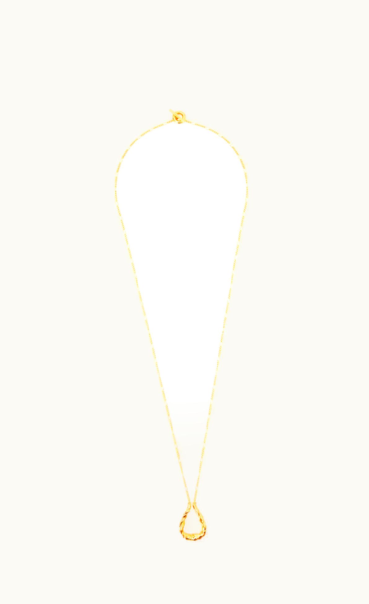 Loewe Loewe Nappa Twist Loop Pendant In Sterling Silver