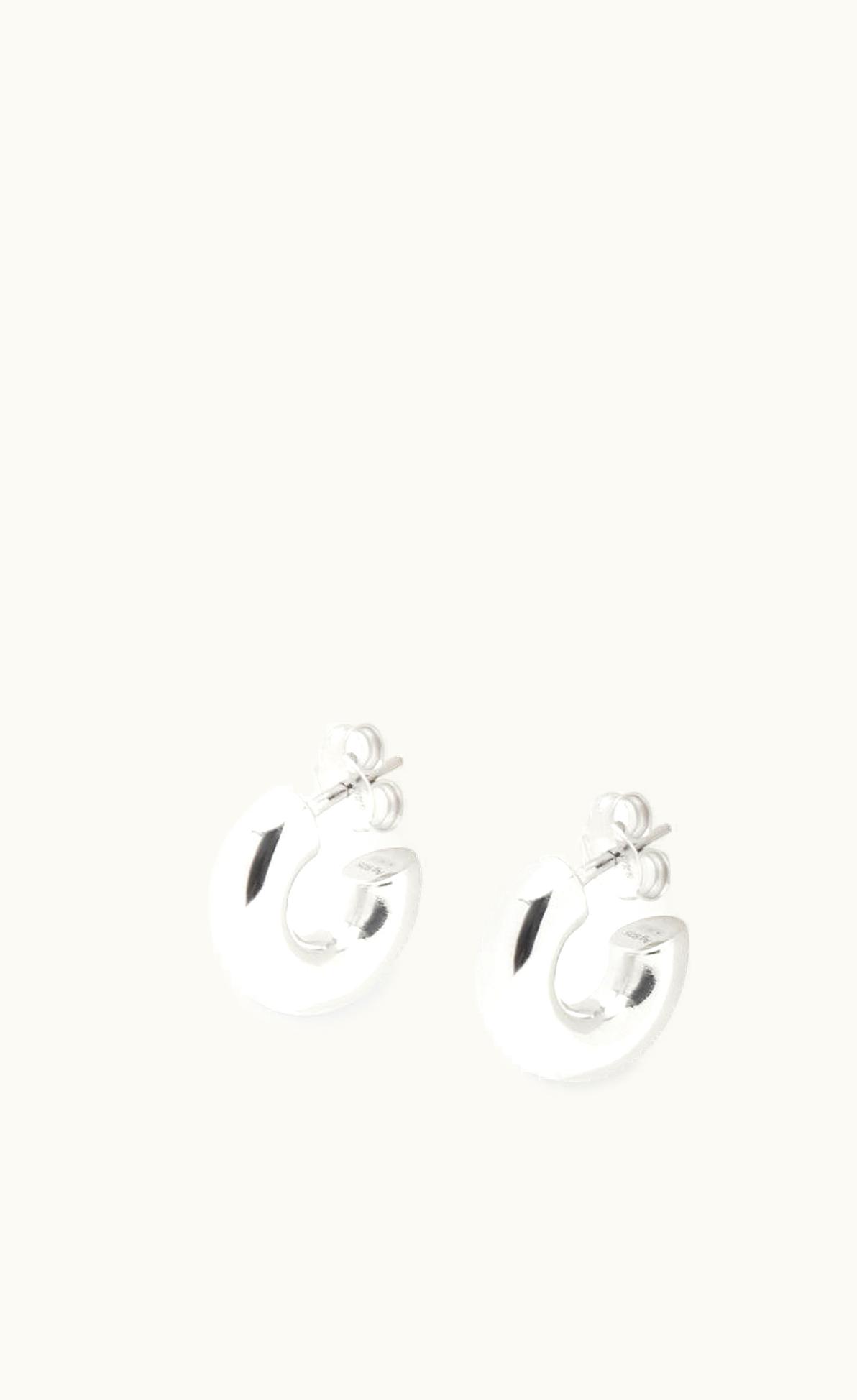 Loewe Loewe Donut Link Mini Hoop Earrings In Sterling Silver