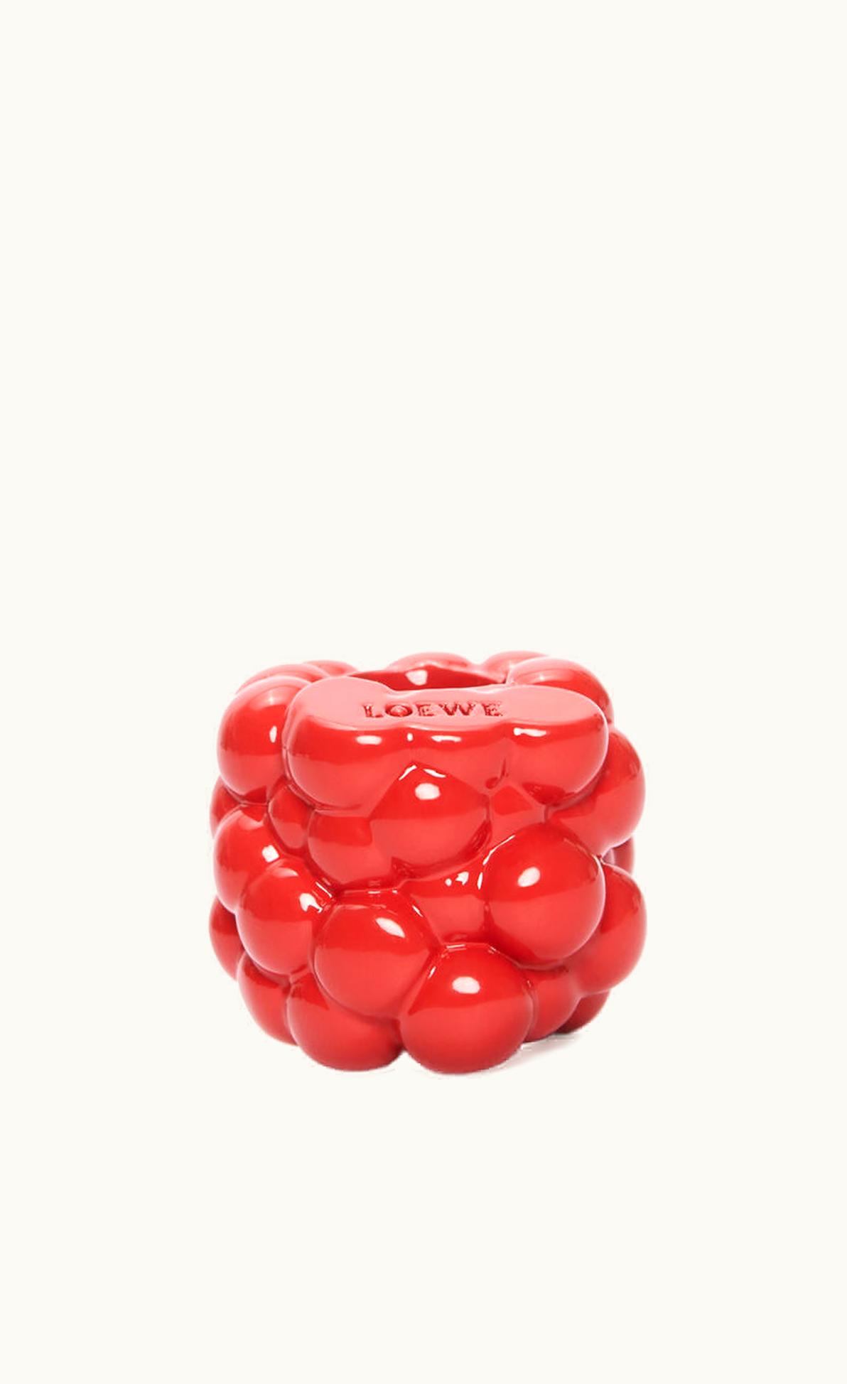 Loewe Loewe Big Raspberry Dice In Brass And Enamel UZ0127028