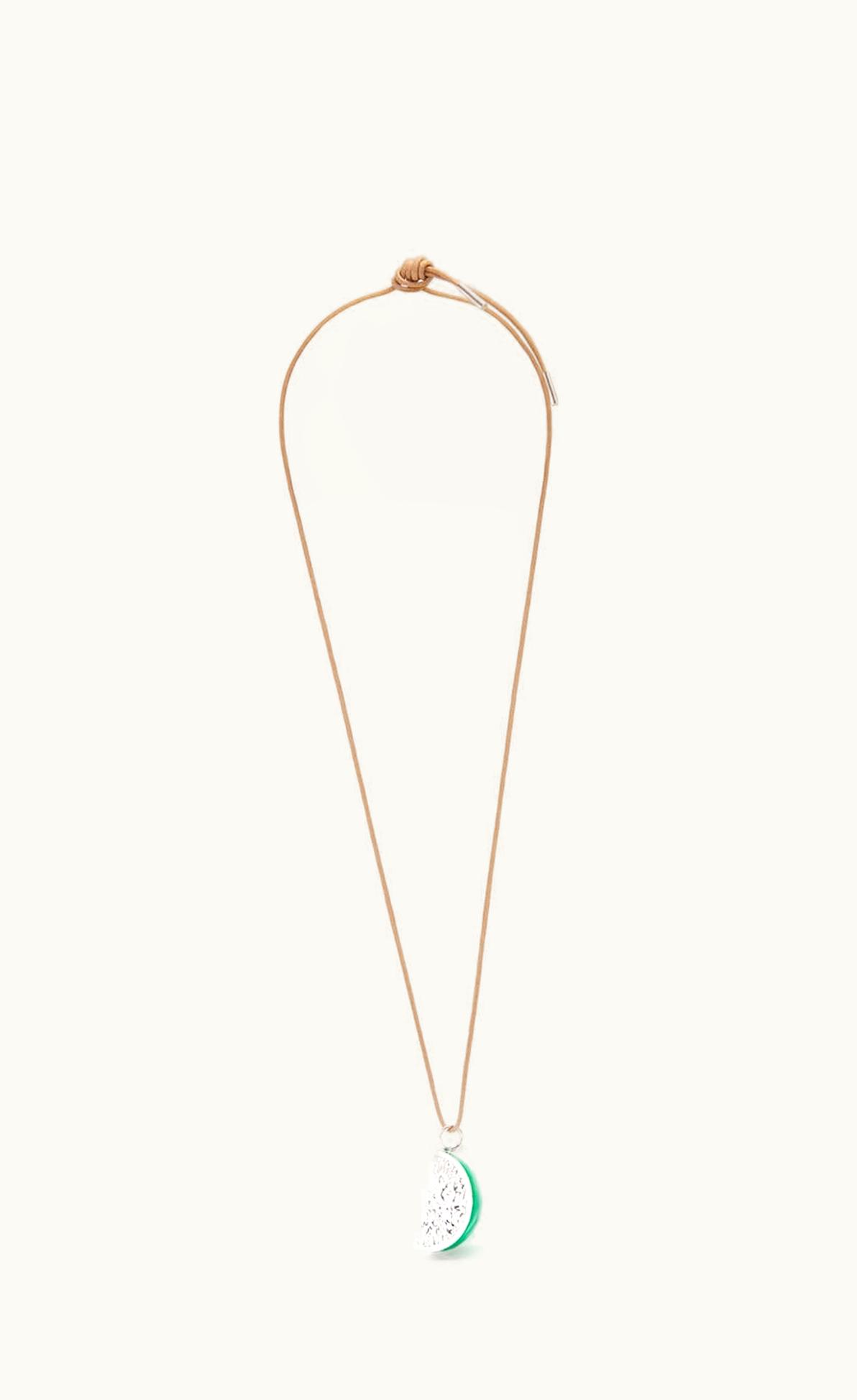 Loewe Loewe Lime Necklace In Sterling Silver And Enamel UZ0127031