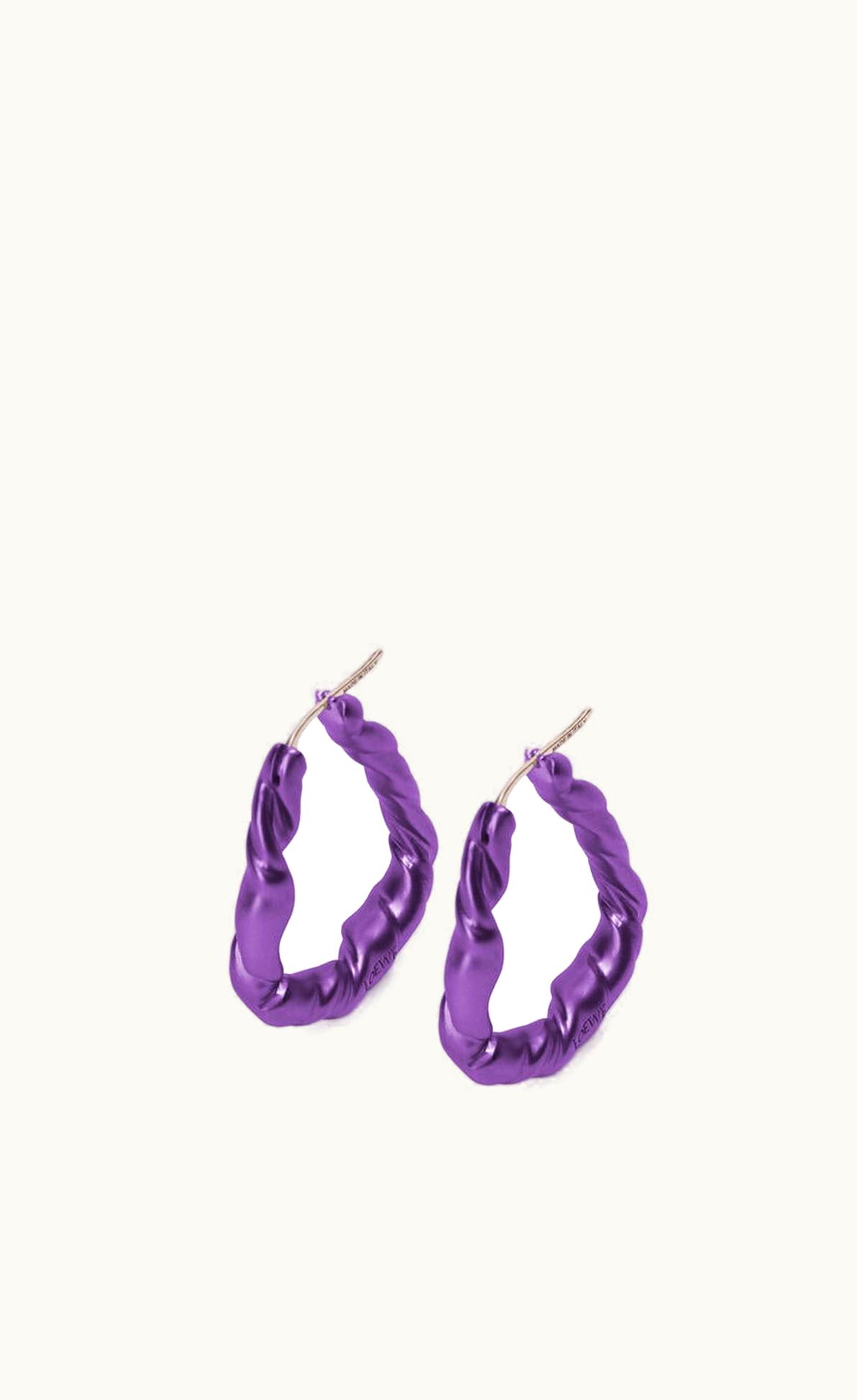 Loewe Loewe Nappa Twist Loop Earrings In Sterling Silver UZ0127136