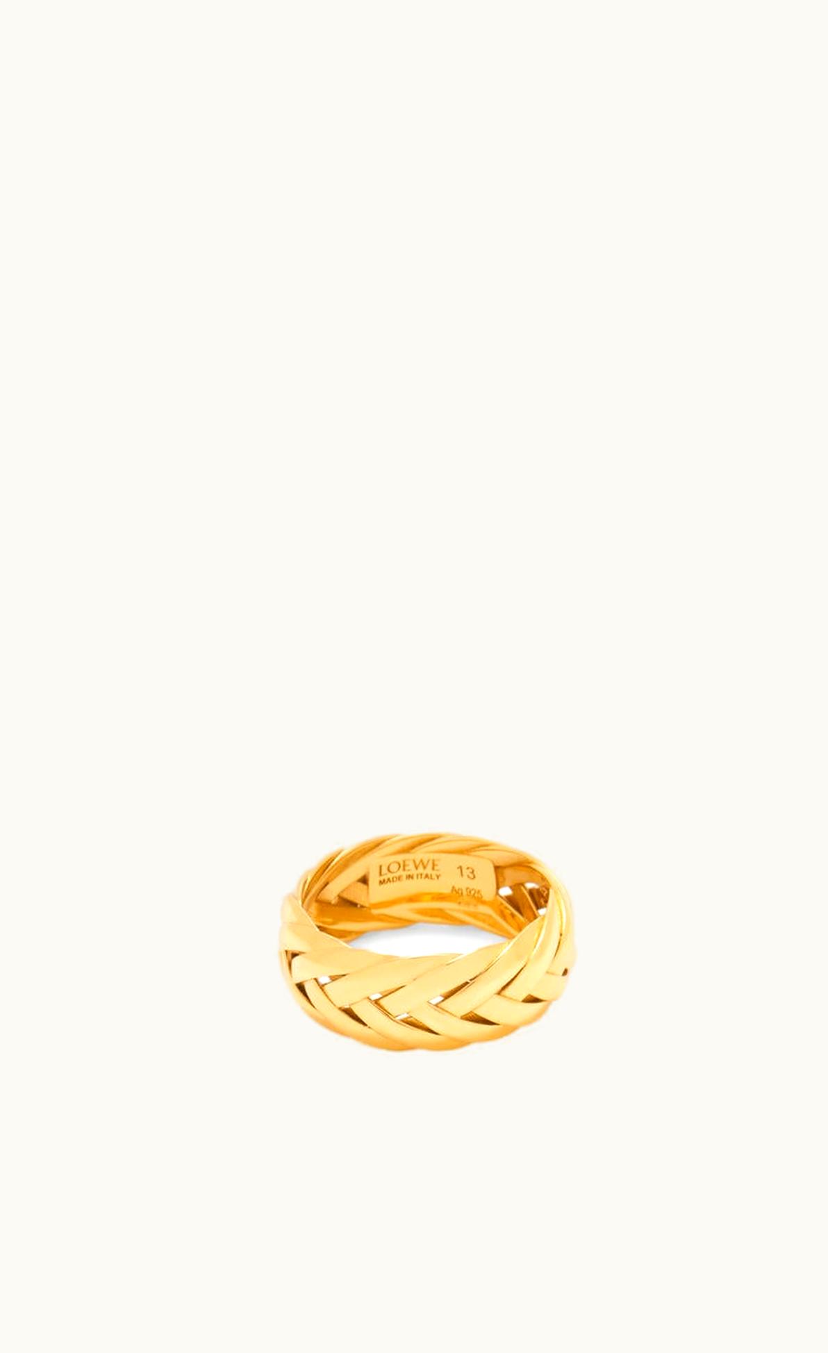 Loewe Loewe Braided Ring In Sterling Silver UZ0127146