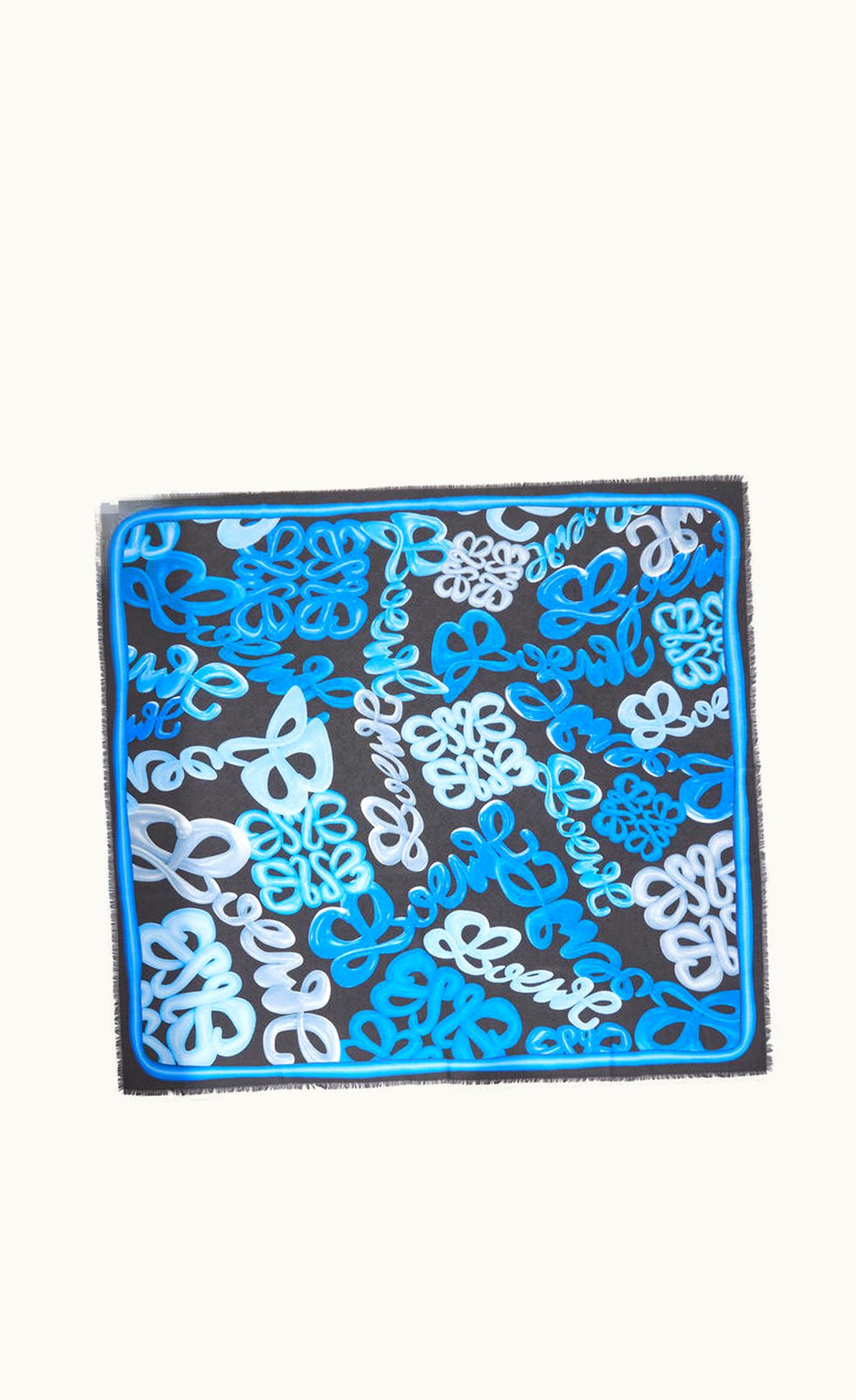 Loewe Loewe Anagram Scarf In Silk And Cashmere UZ0127152