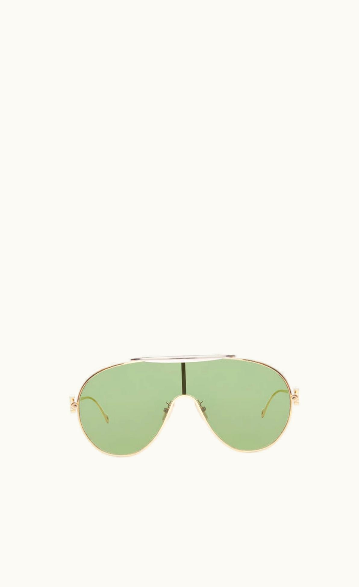 Loewe Loewe Spoiler Aviator Mask Glasses In Metal UZ0127179