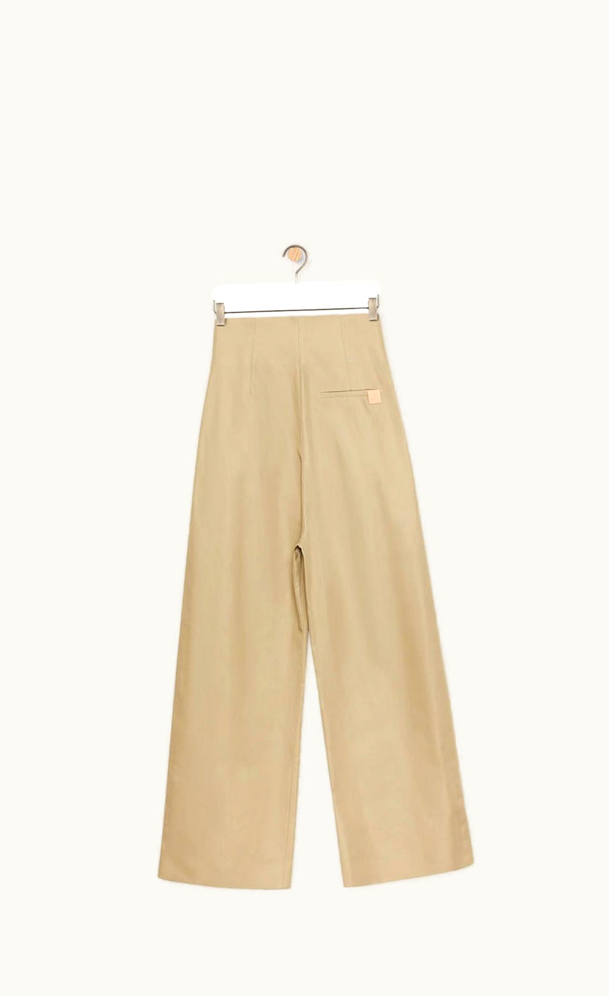 Loewe Loewe Wide Leg Trousers In Cotton And Linen