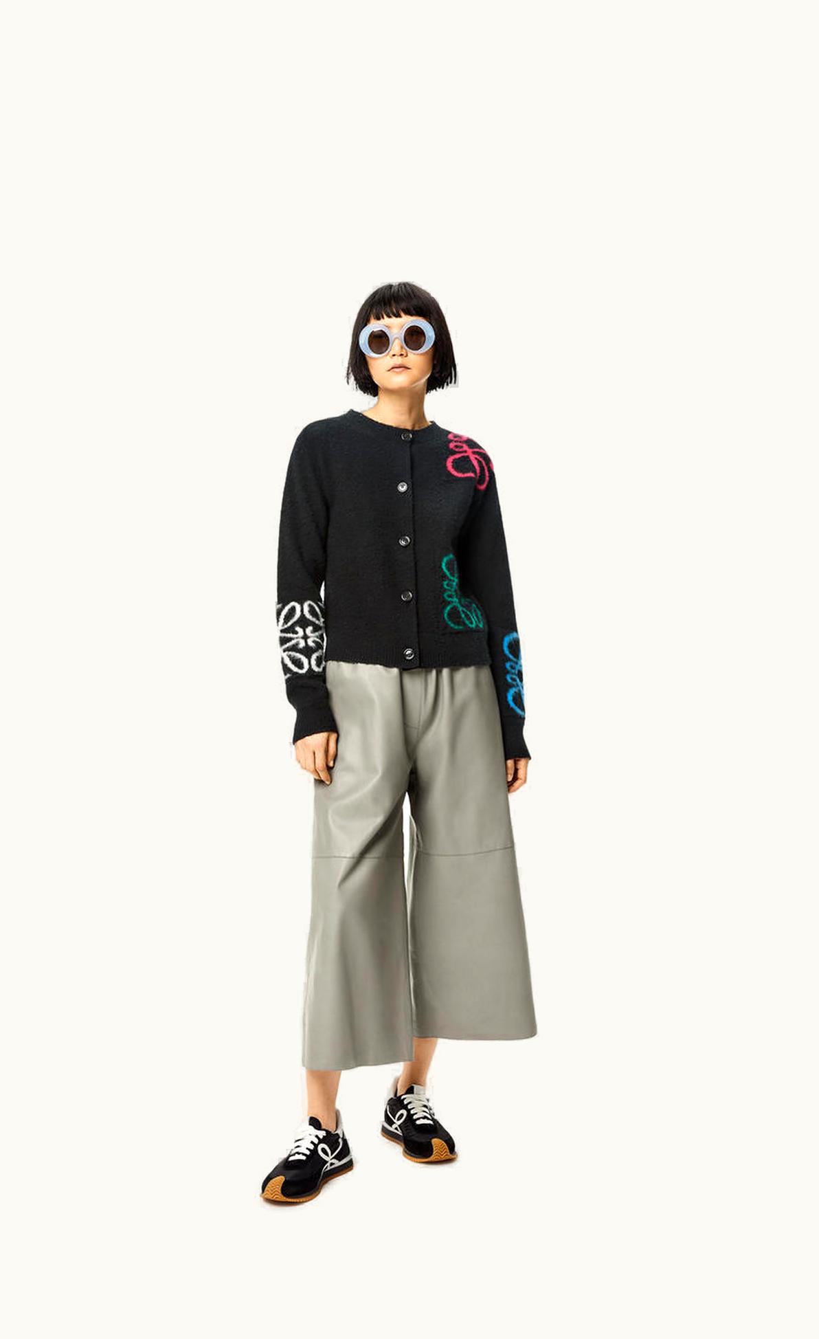 Loewe Loewe Anagram Intarsia Cardigan In Wool UZ0127258