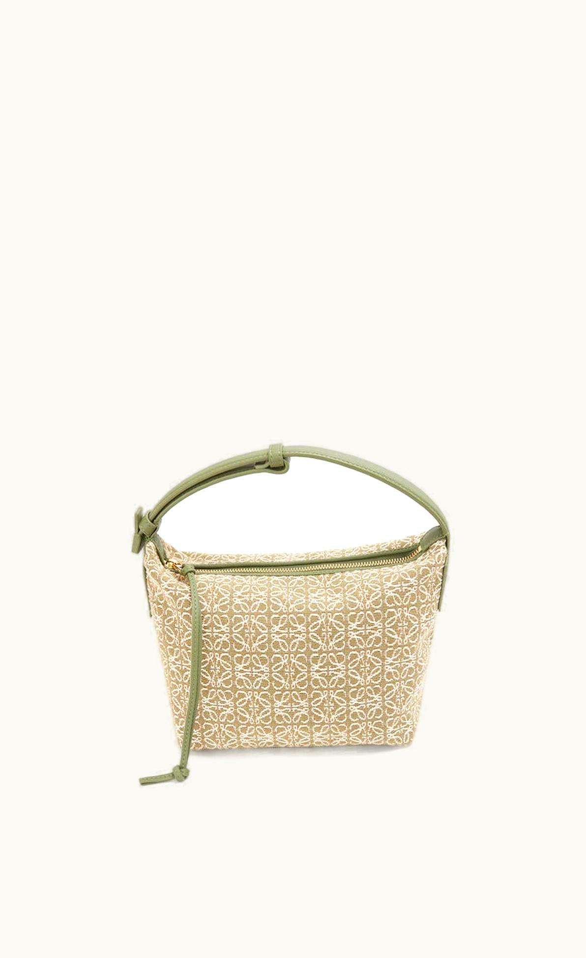Loewe Loewe Small Cubi Bag In Anagram Jacquard And Calfskin UZ0127299
