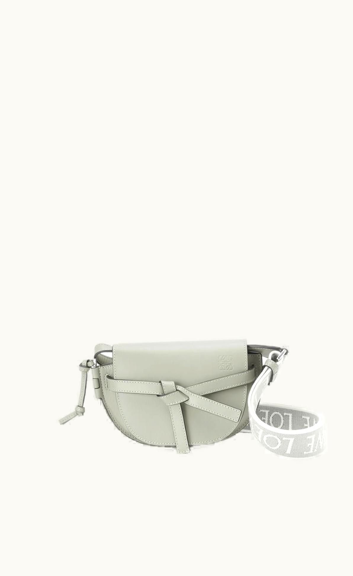 Loewe Loewe Mini Gate Dual Bag In Soft Calfskin And Jacquard UZ0127355
