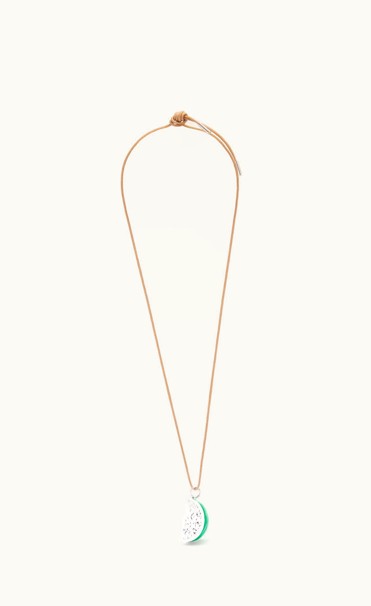 Loewe Loewe Lime Necklace In Sterling Silver And Enamel UZ0127404