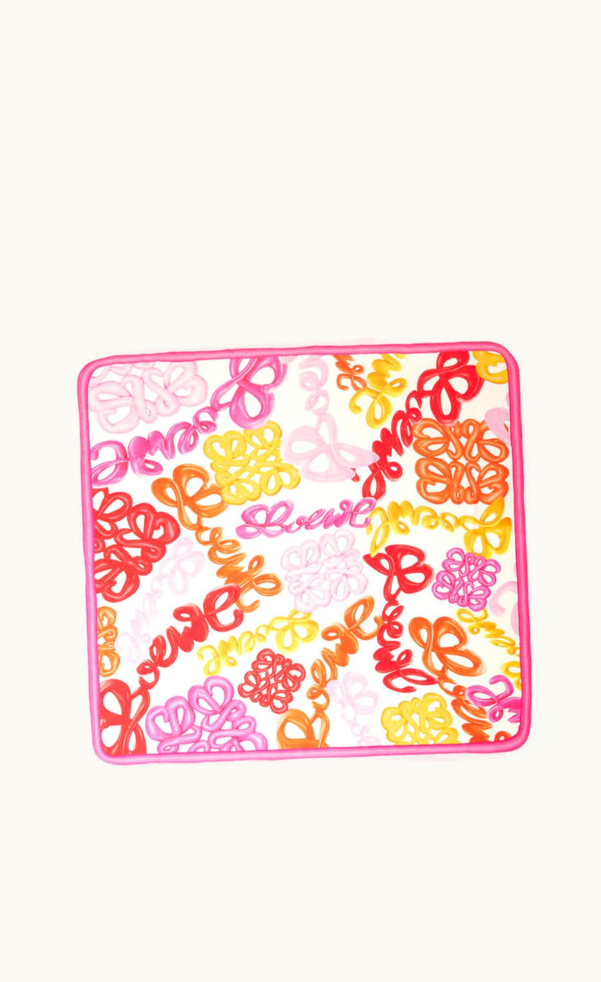 Loewe Loewe Anagram Scarf In Silk And Cashmere UZ0127474