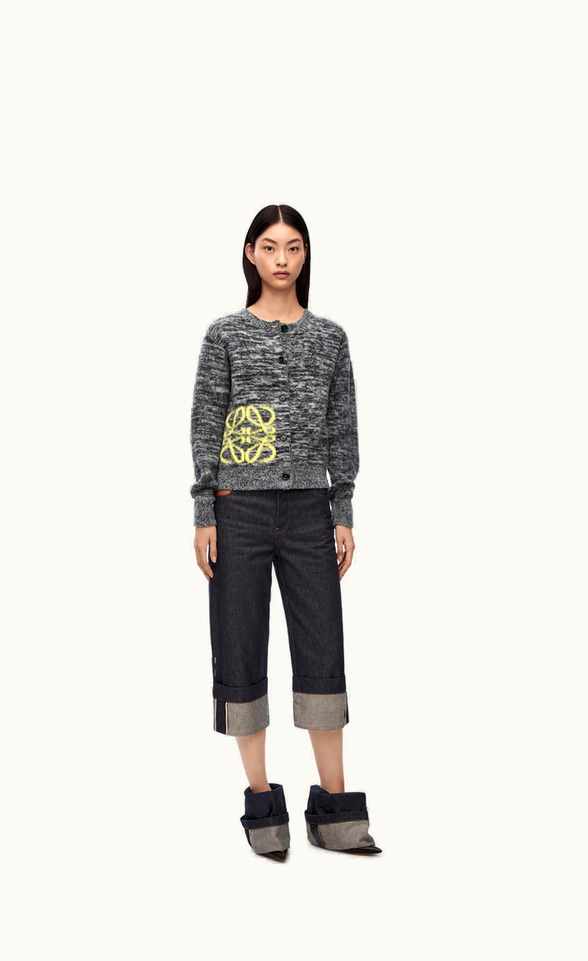 Loewe Loewe Anagram Intarsia Cardigan In Wool UZ0127492