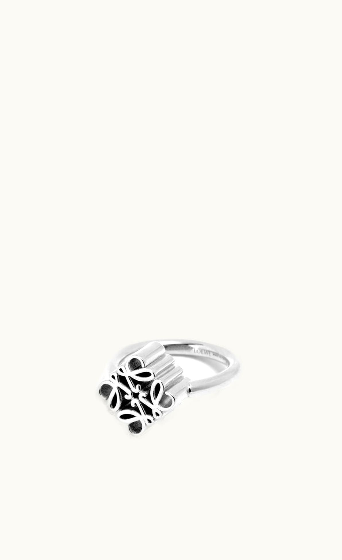 Loewe Loewe Single Anagram Ring In Sterling Silver UZ0127538