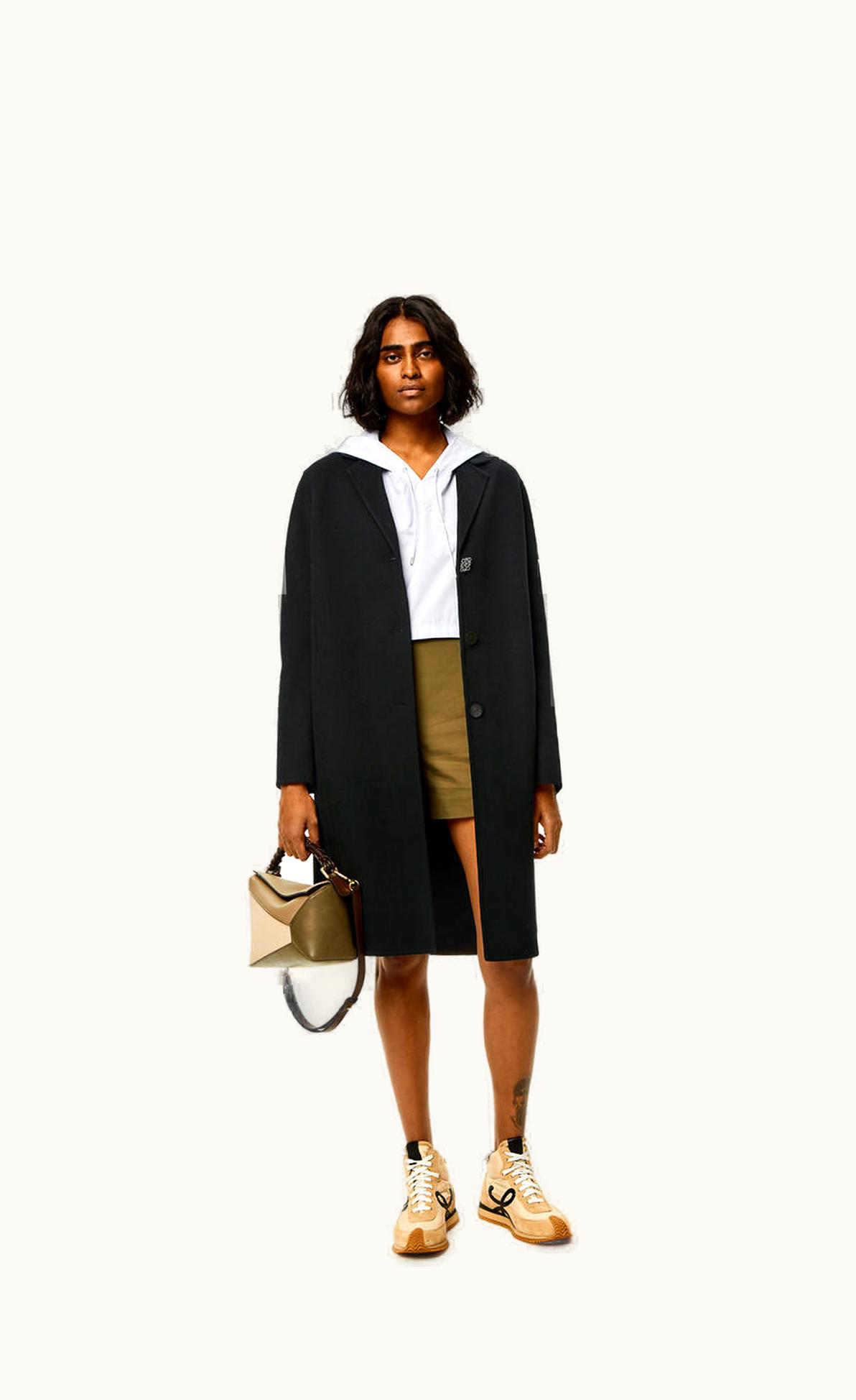 Loewe Loewe Anagram Coat In Wool And Cashmere UZ0127546
