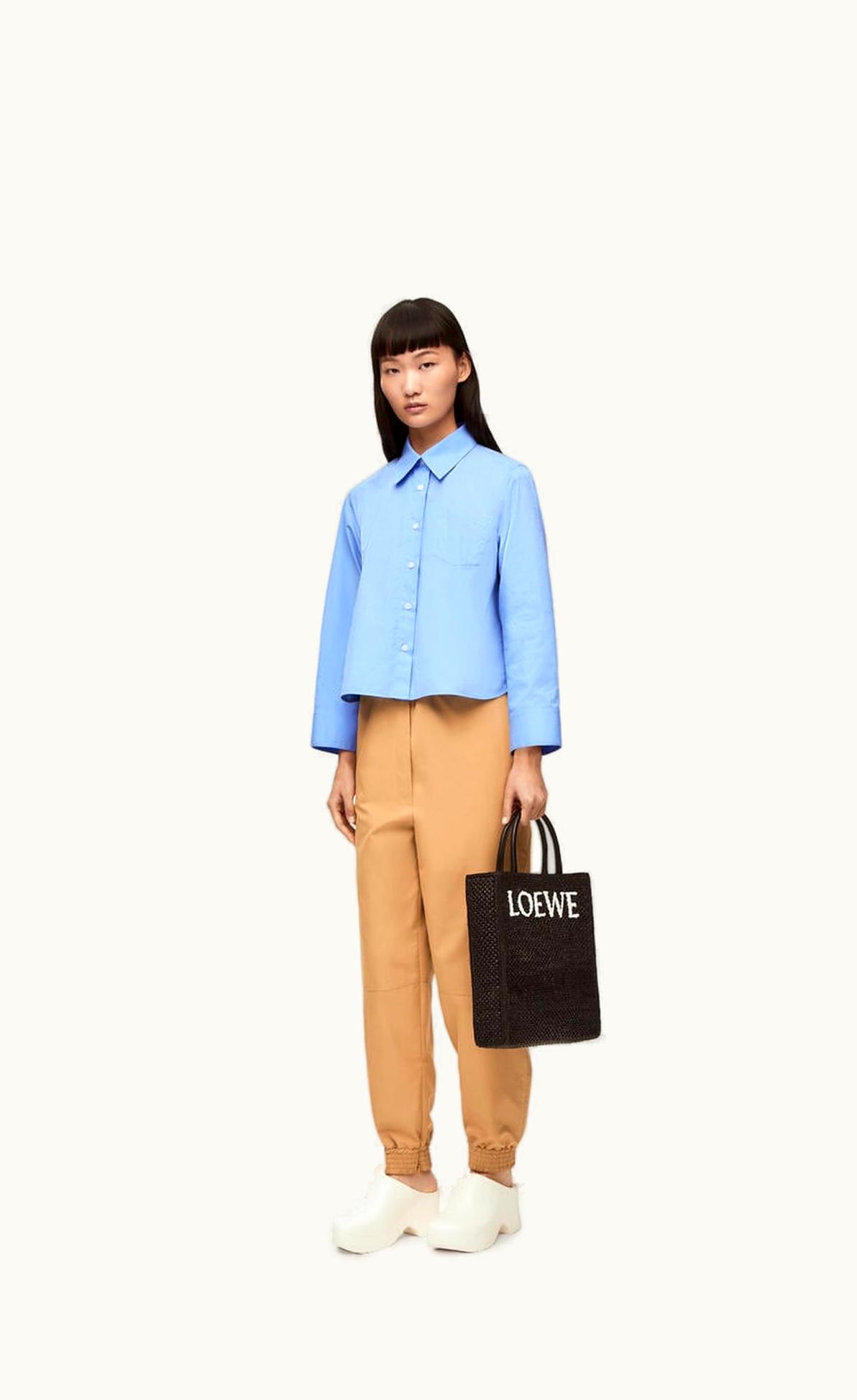 Loewe Loewe Anagram Trapeze Shirt In Cotton Poplin UZ0127569