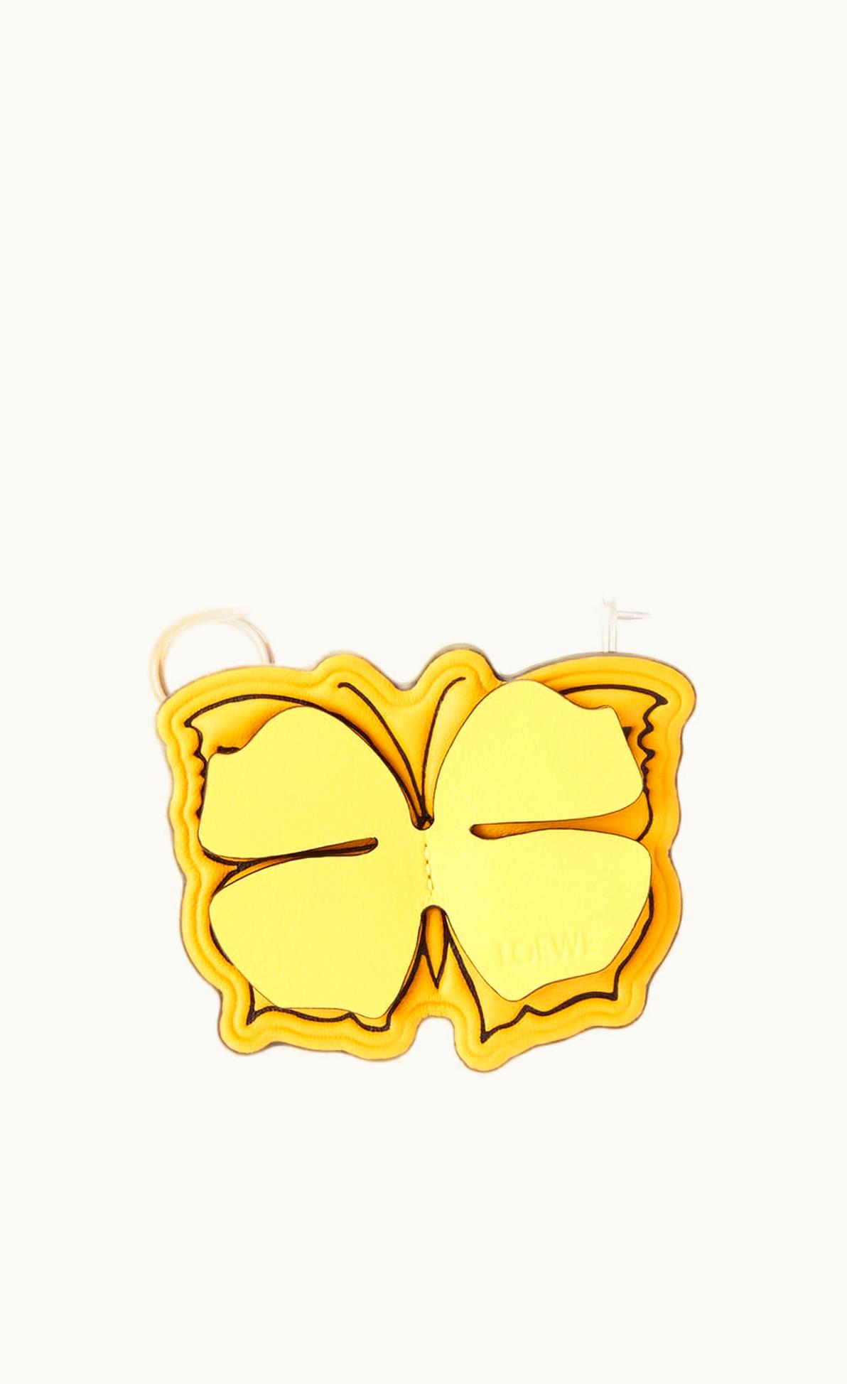 Loewe Loewe Butterfly Pin Charm In Calfskin And Metal UZ0127582