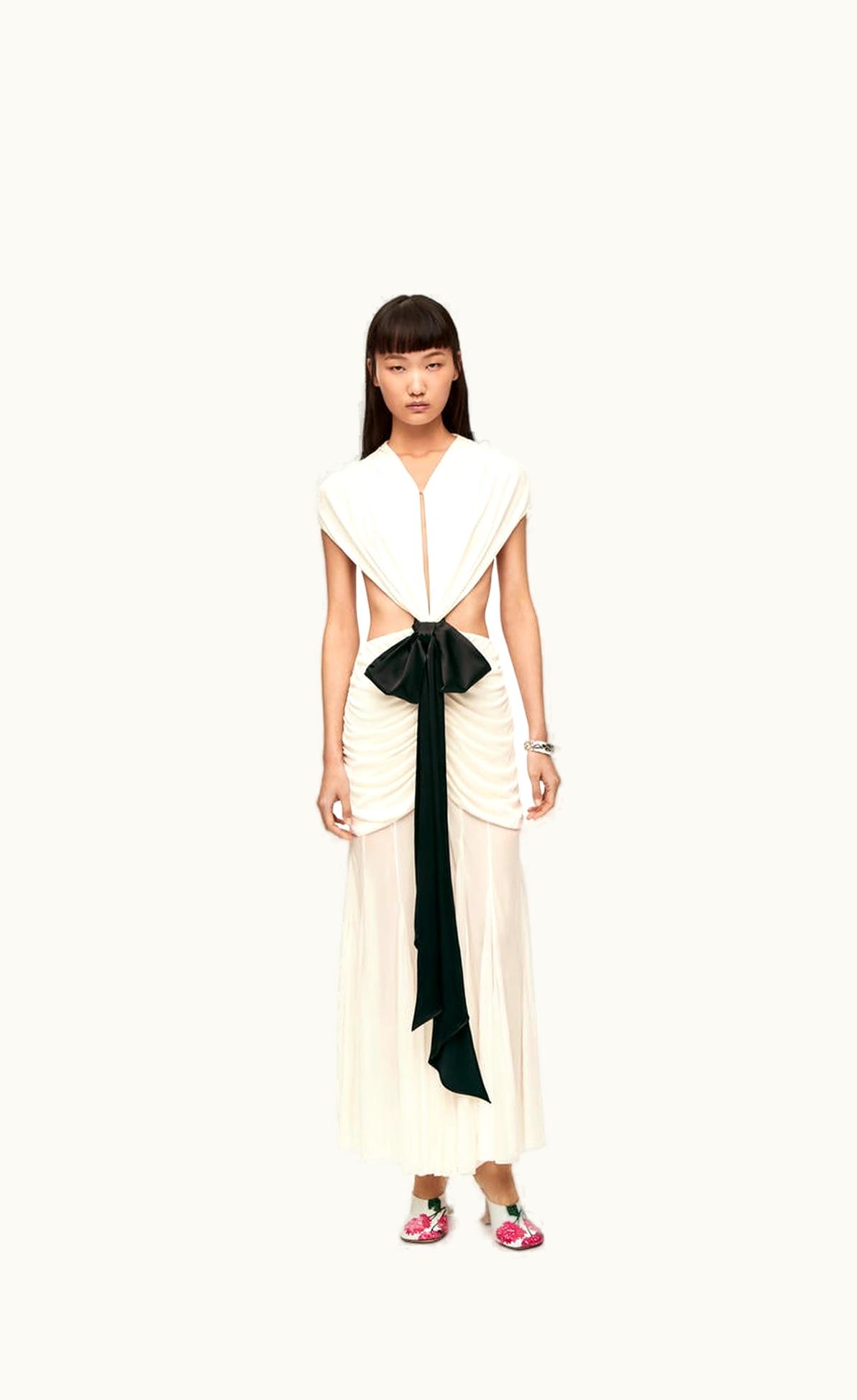 Loewe Loewe Draped Bow Dress In Crepe Jersey UZ0127583