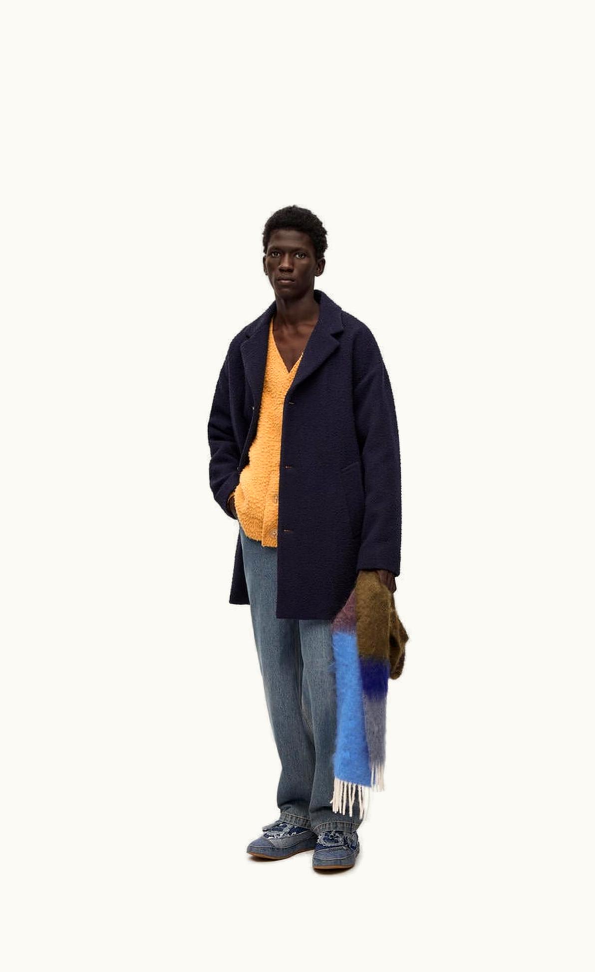 Loewe Loewe Textured Coat In Wool UZ0127624